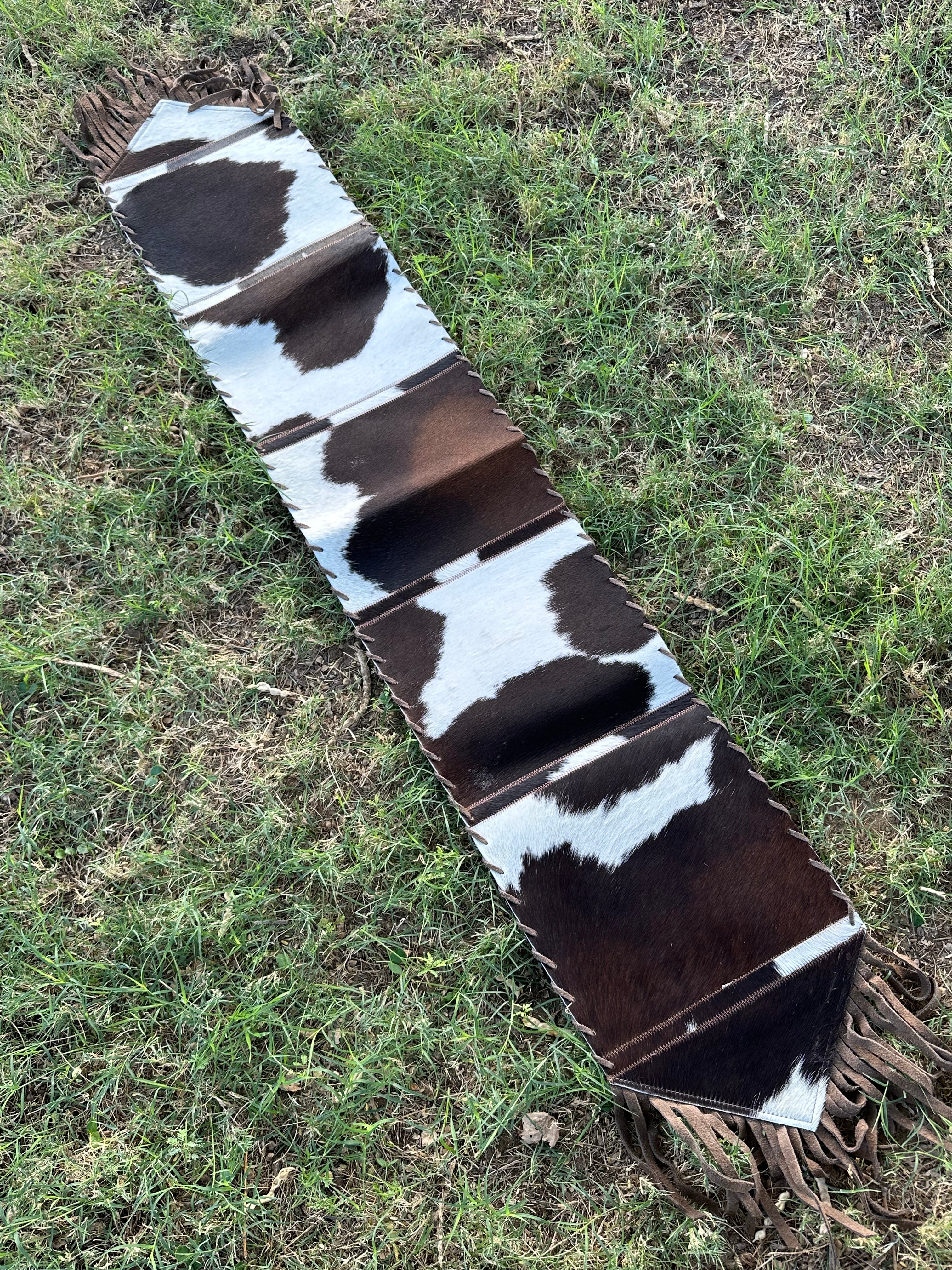 Genuine Leather Cowhide Table Runner