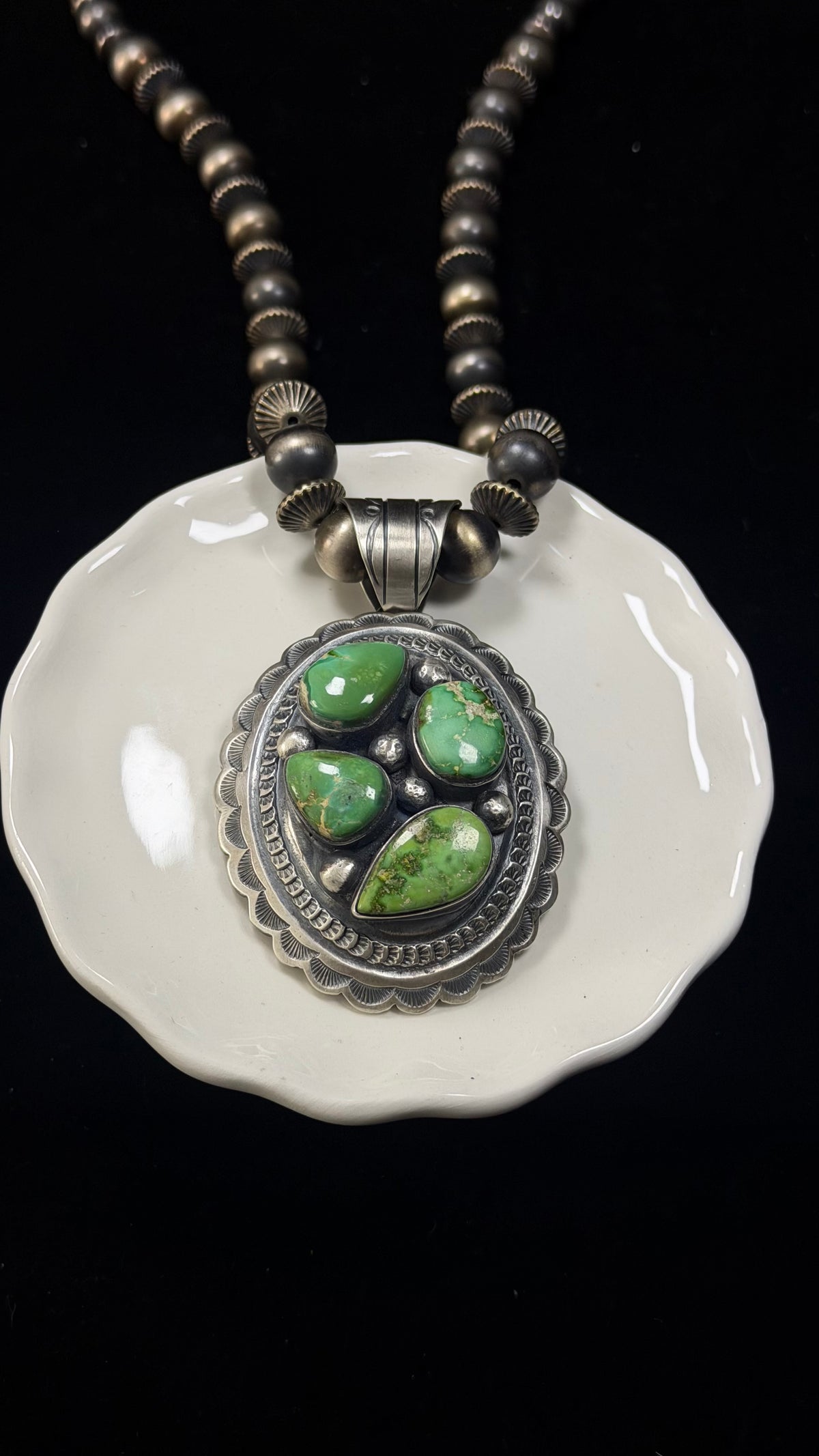 Chimney Butte Sonoran Gold Turquoise & Sterling Silver Cluster Concho Pendant