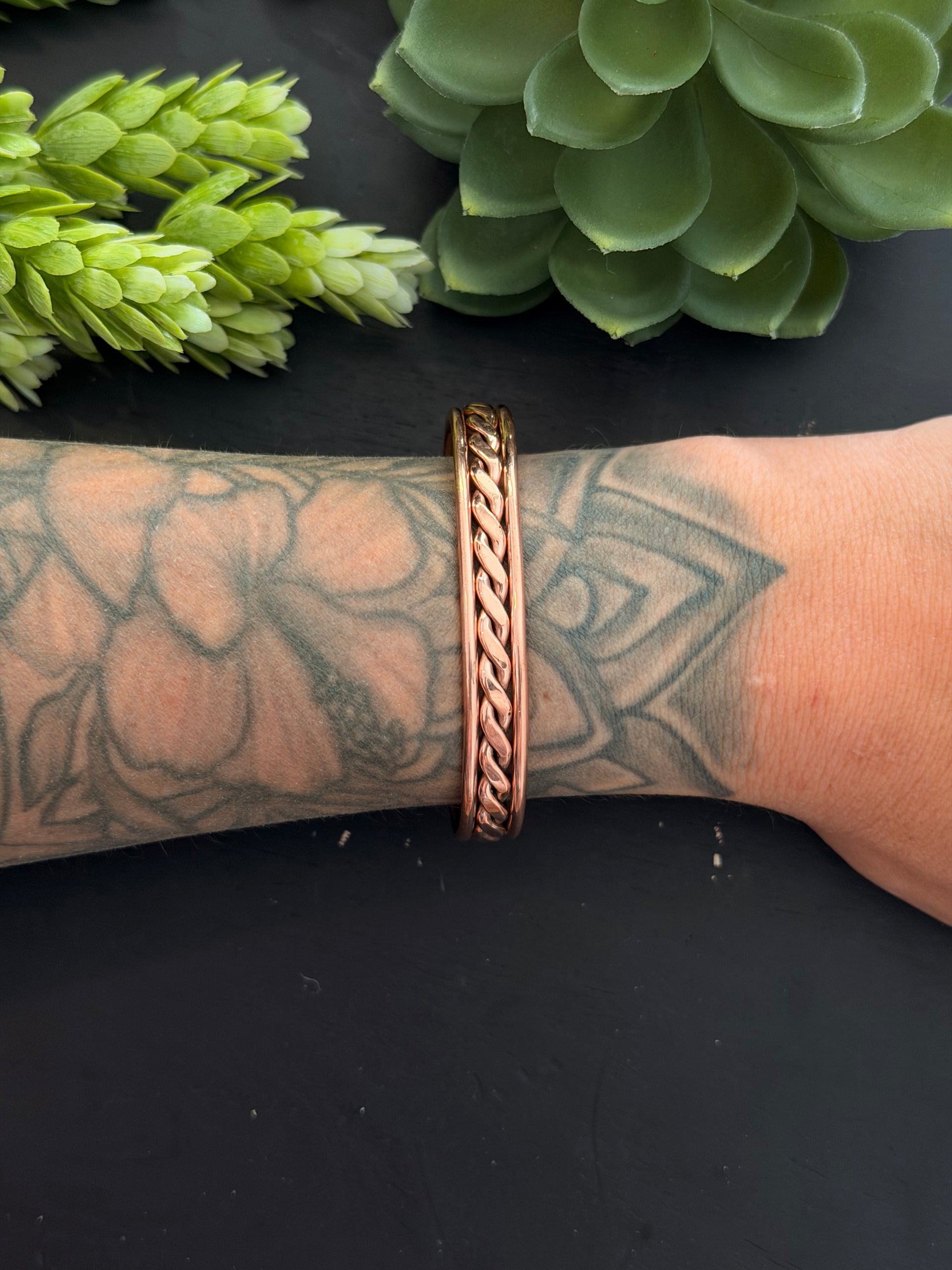 Navajo Made Copper Cuff Bracelet