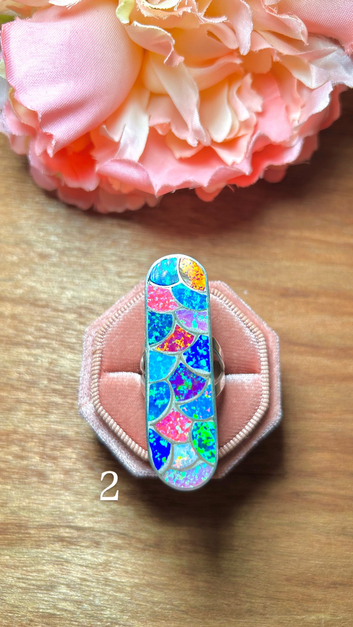 Zuni Made Opal & Sterling Silver Ring