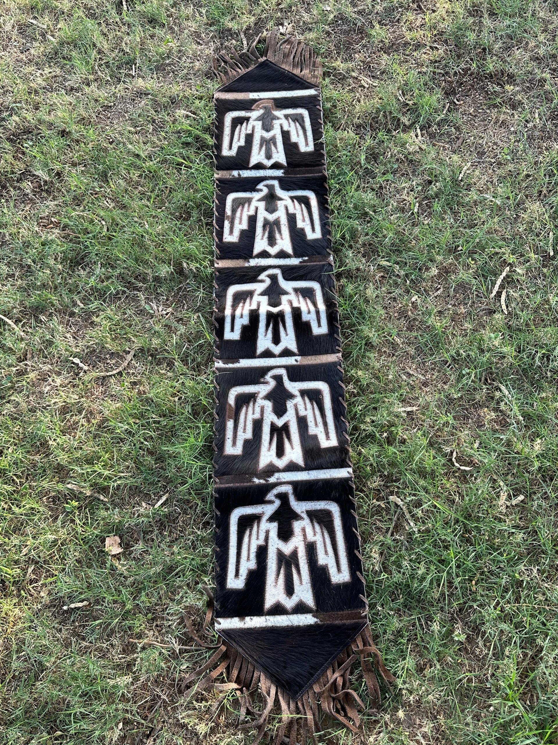 Genuine Leather Cowhide Table Runner