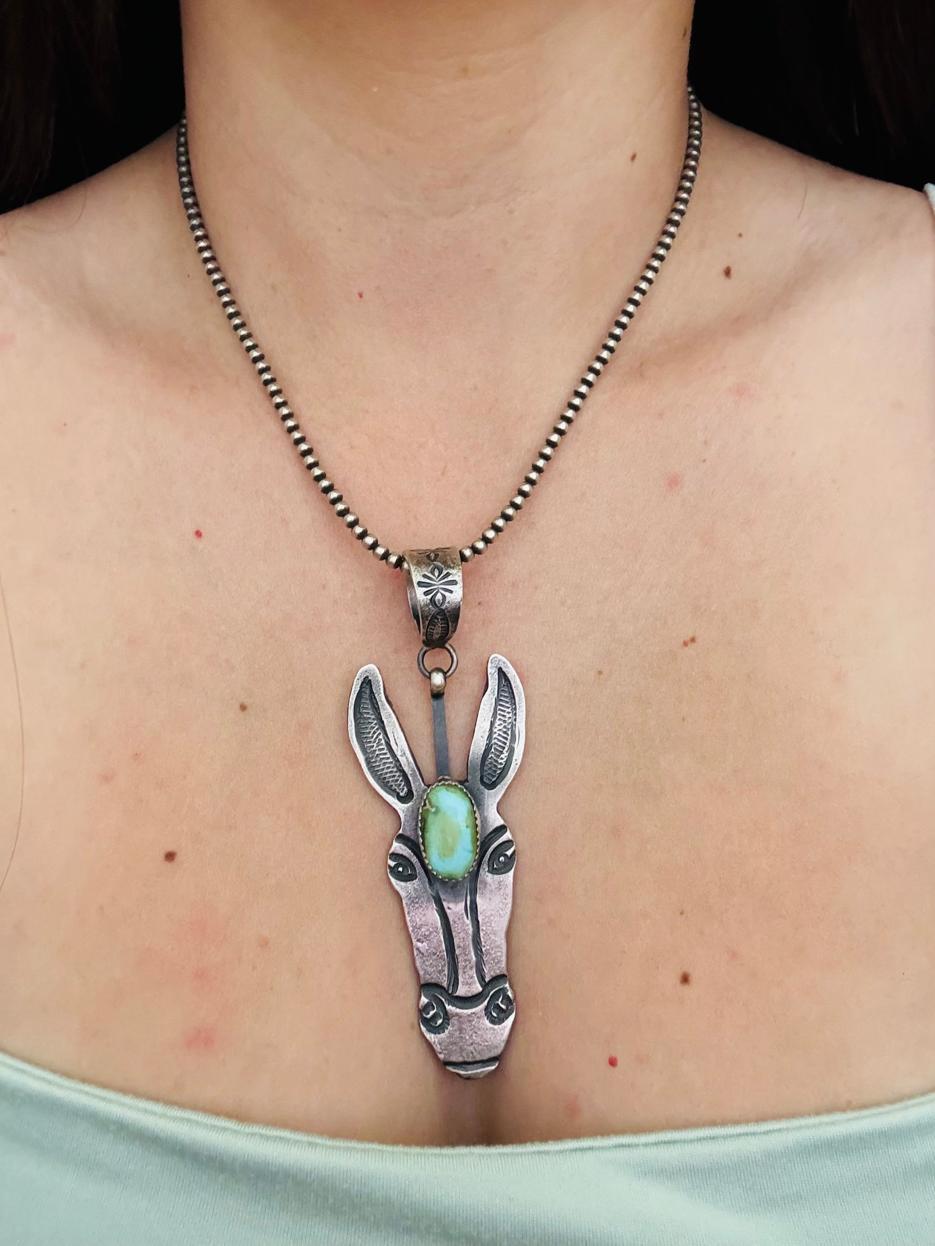 Kindale Billah Sonoran Mountain Turquoise & Sterling Silver Mule Pendant