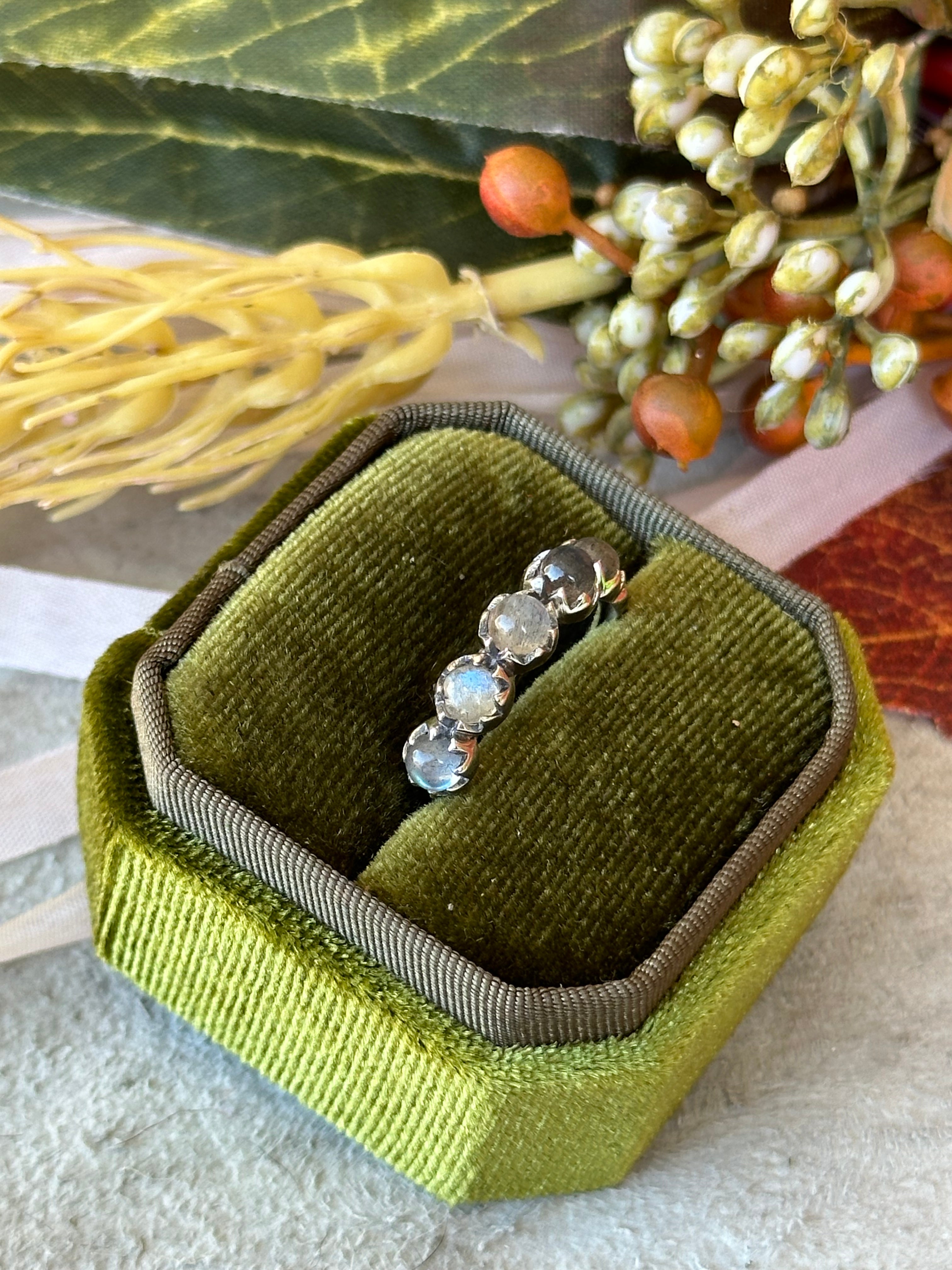 Southwest Handmade Labradorite & Sterling Silver Ring