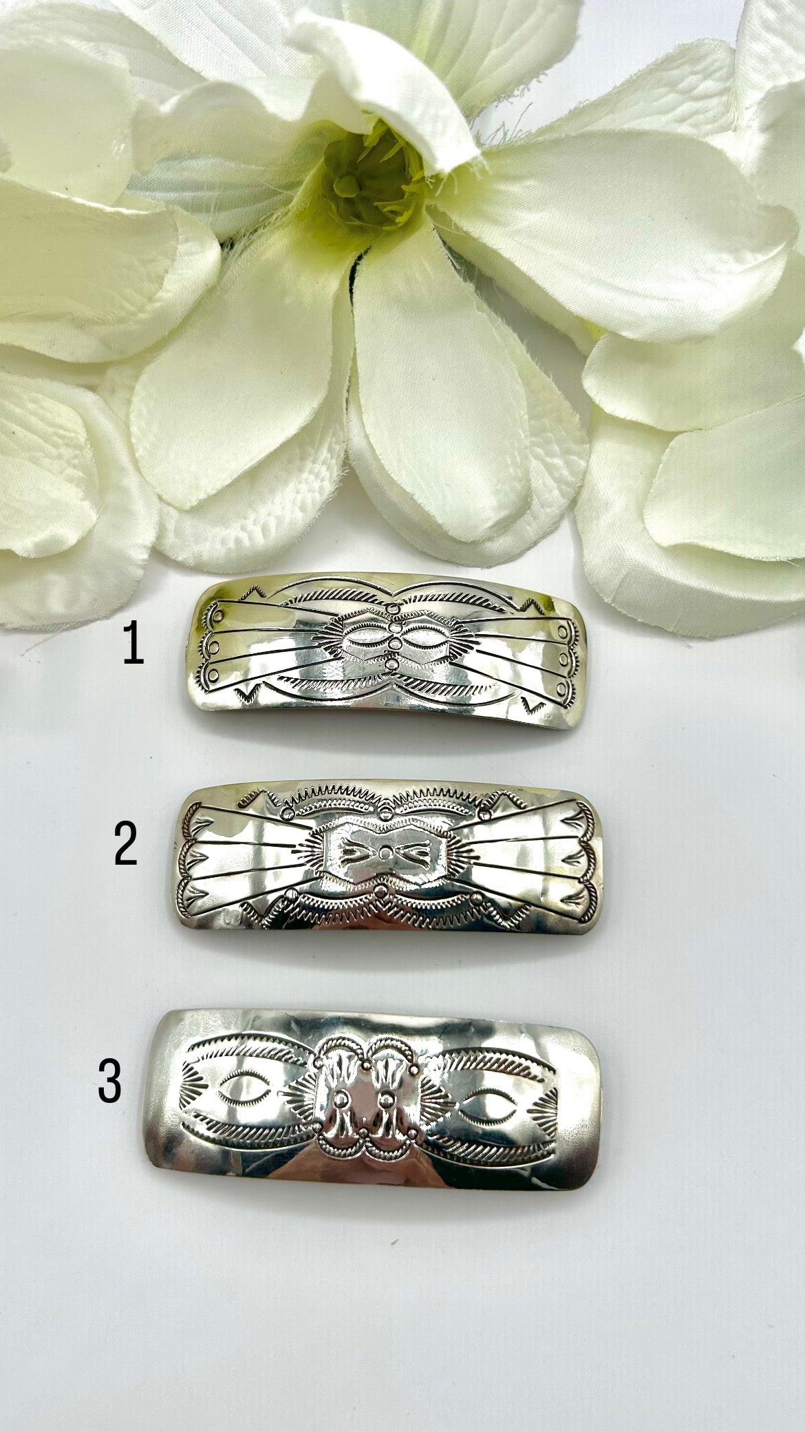 Navajo Made Sterling Silver Barrette