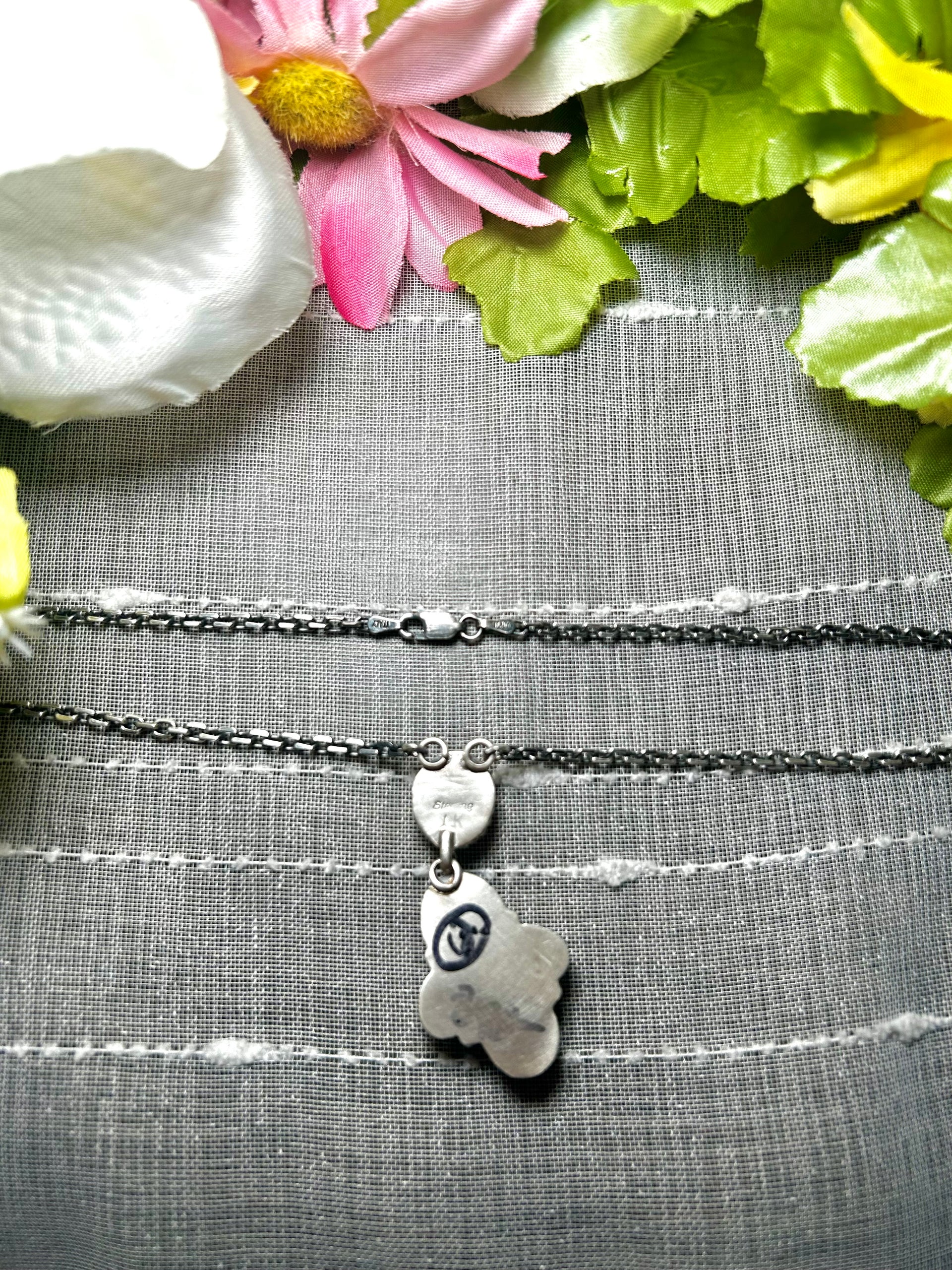 Larry Kaye Mohave Turquoise & Sterling Silver Necklace