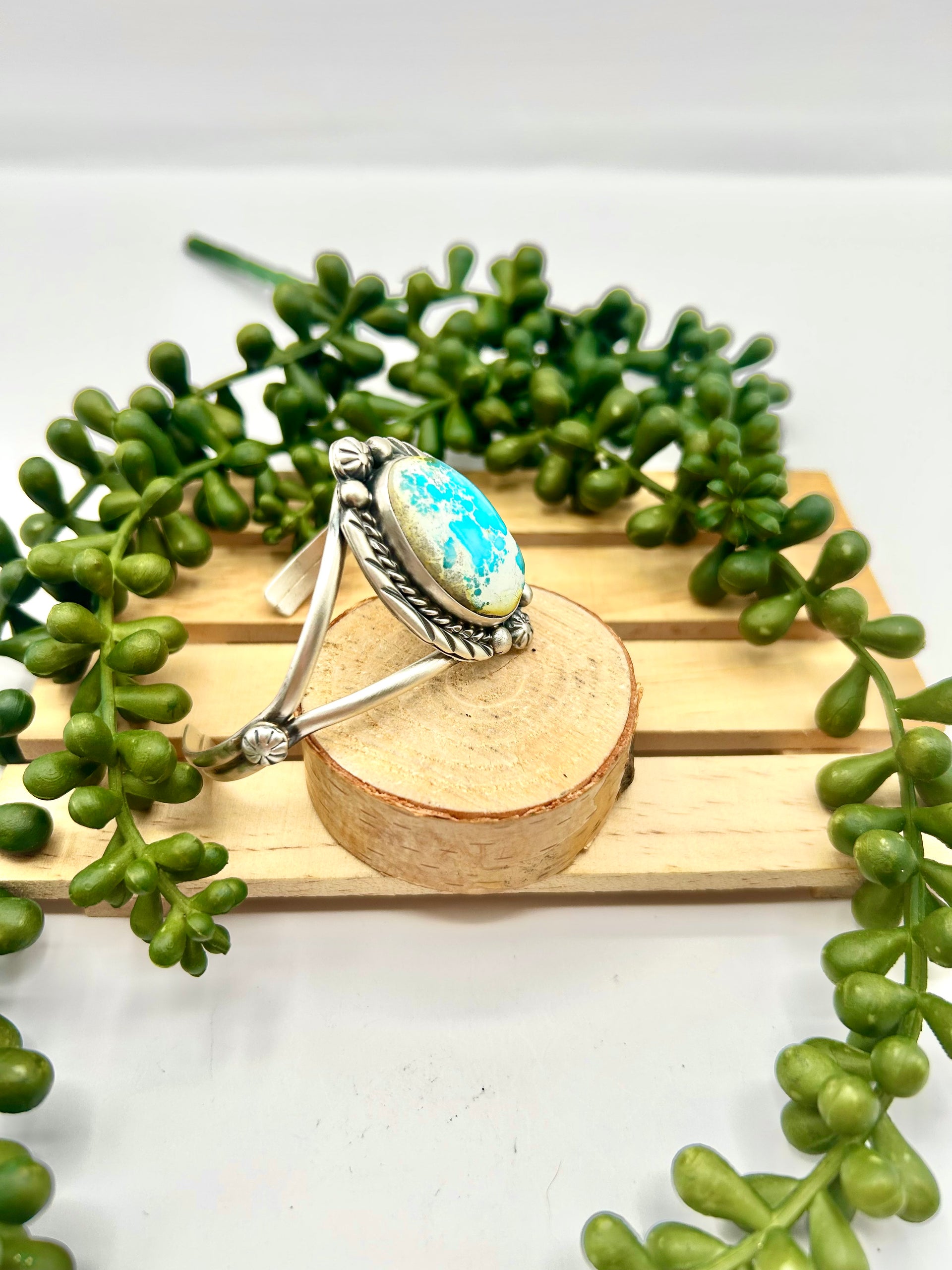 Augustine Largo Sonoran Mountain Turquoise & Sterling Silver Cuff Bracelet
