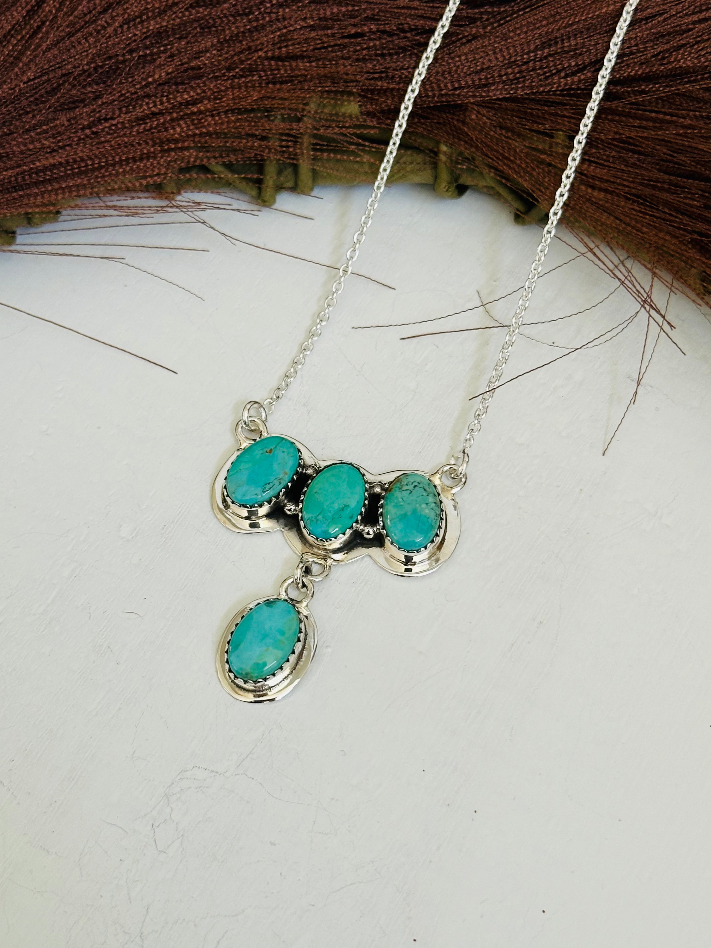 TTD “Jacie” Kingman Turquoise & Sterling Silver Necklace