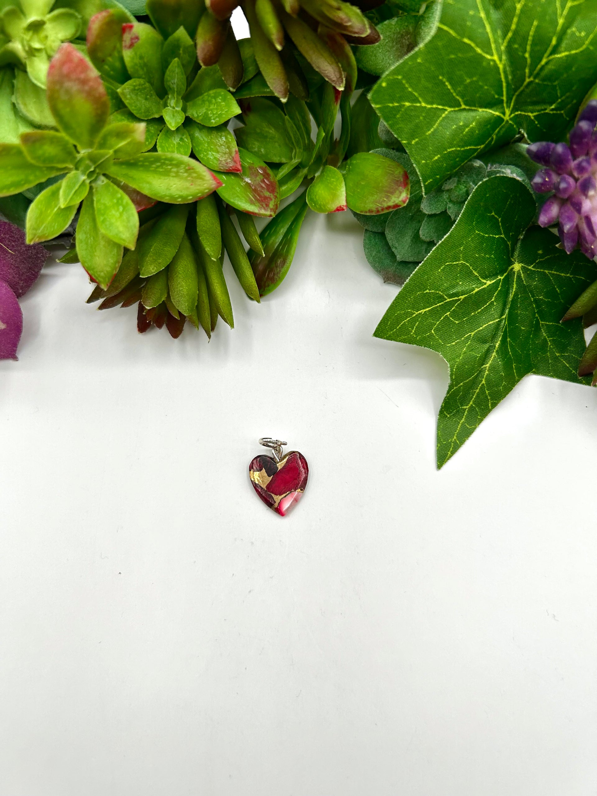 Navajo Made Rose Dahlia & Sterling Silver Charms