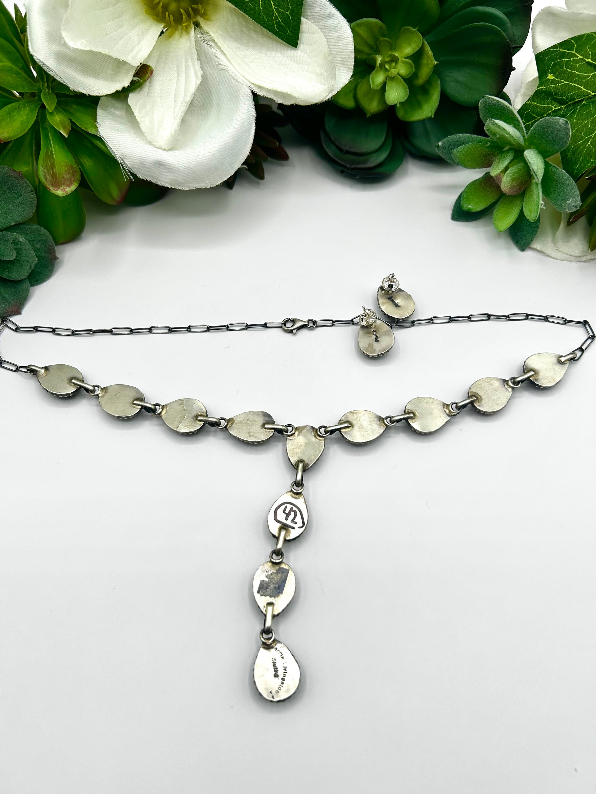 Darrin Livingston White Buffalo & Sterling Silver Necklace Set