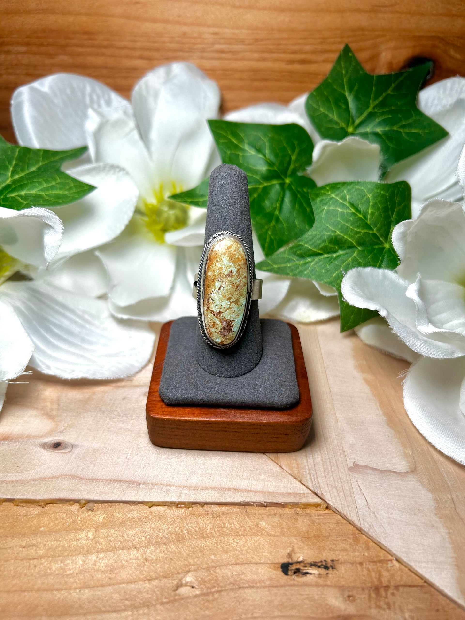 Antionette Martinez Royston Turquoise & Sterling Silver Adjustable Ring