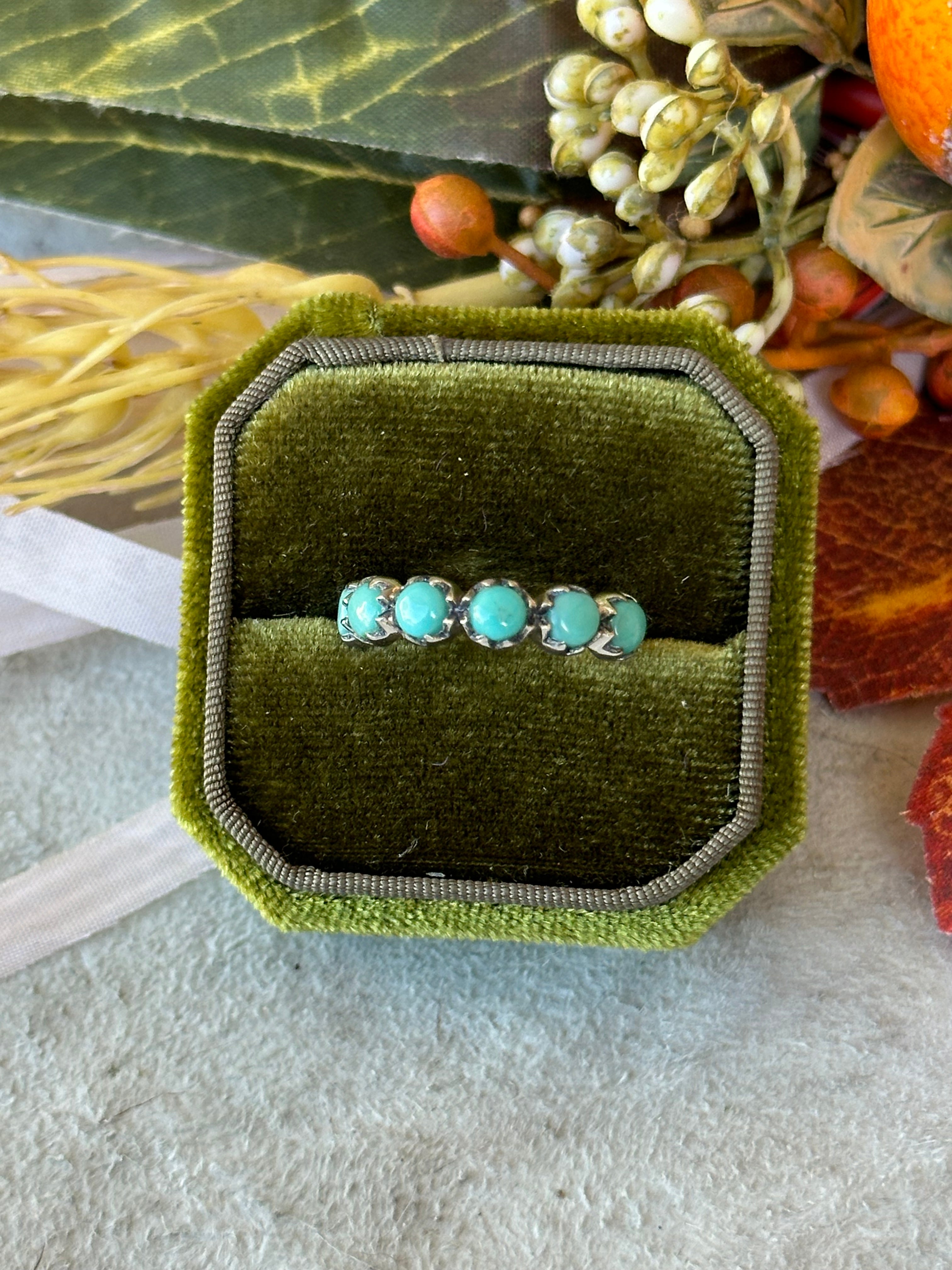 Southwest Handmade Kingman Turquoise & Sterling Silver Ring