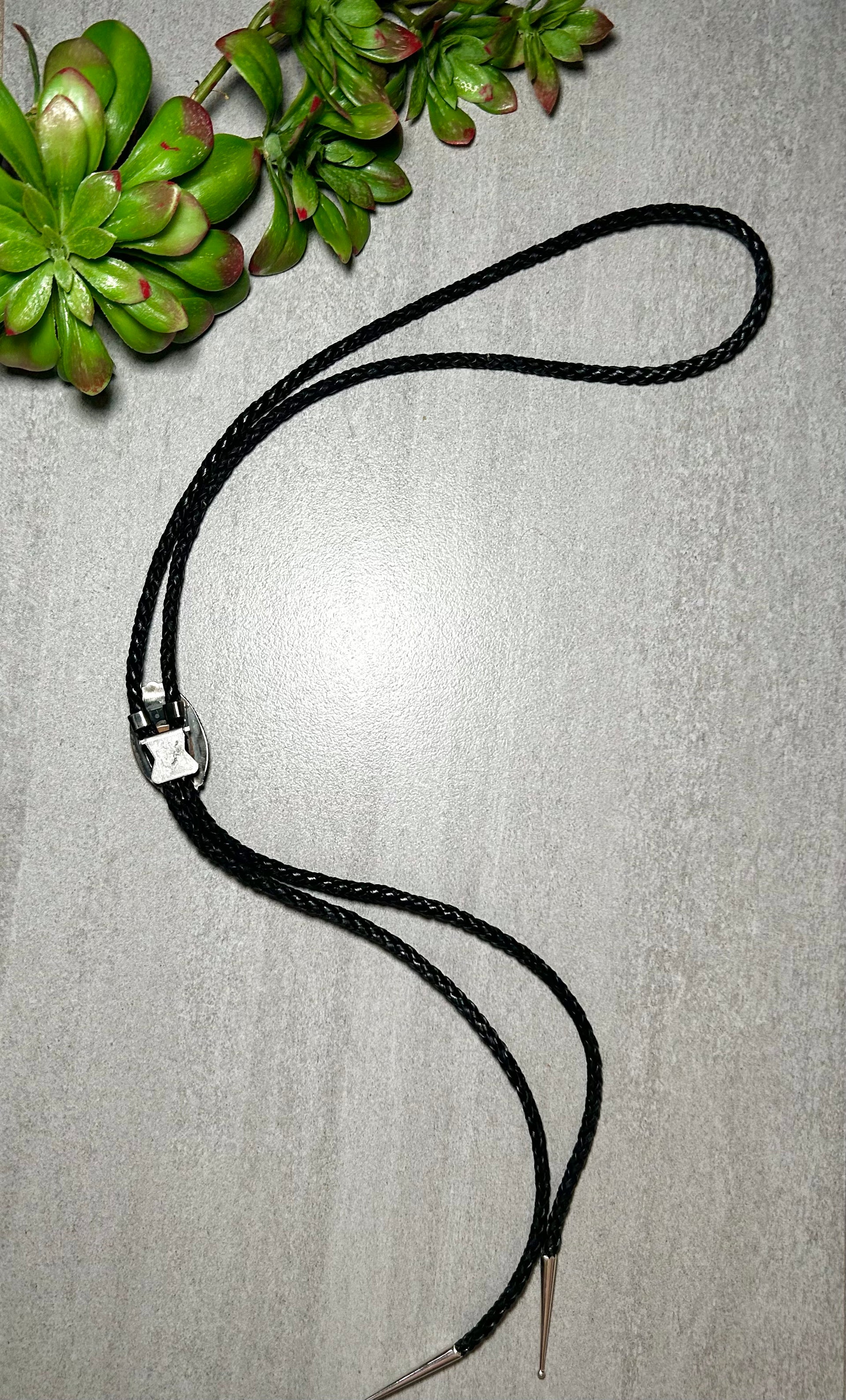 Navajo Made Kingman Turquoise & Sterling Silver Bolo Tie