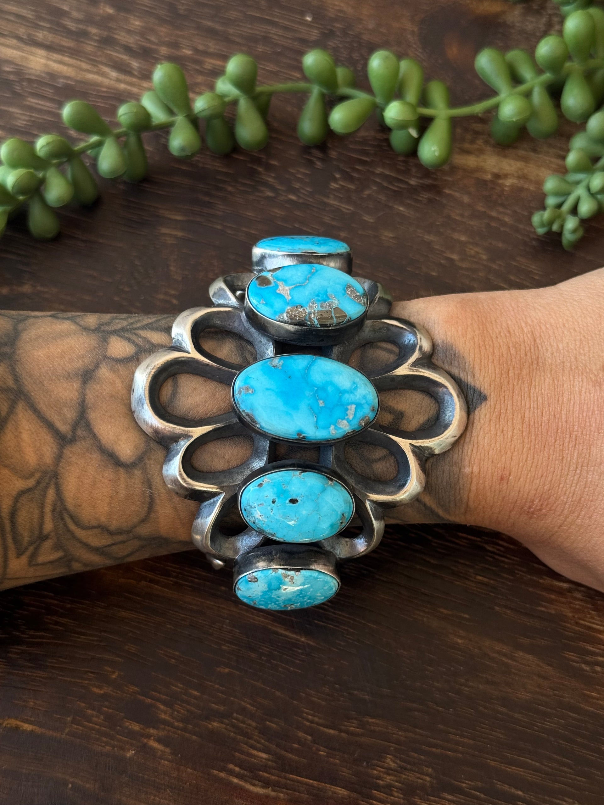 Chimney Butte Blue Ridge Turquoise & Sterling Silver Cuff Bracelet