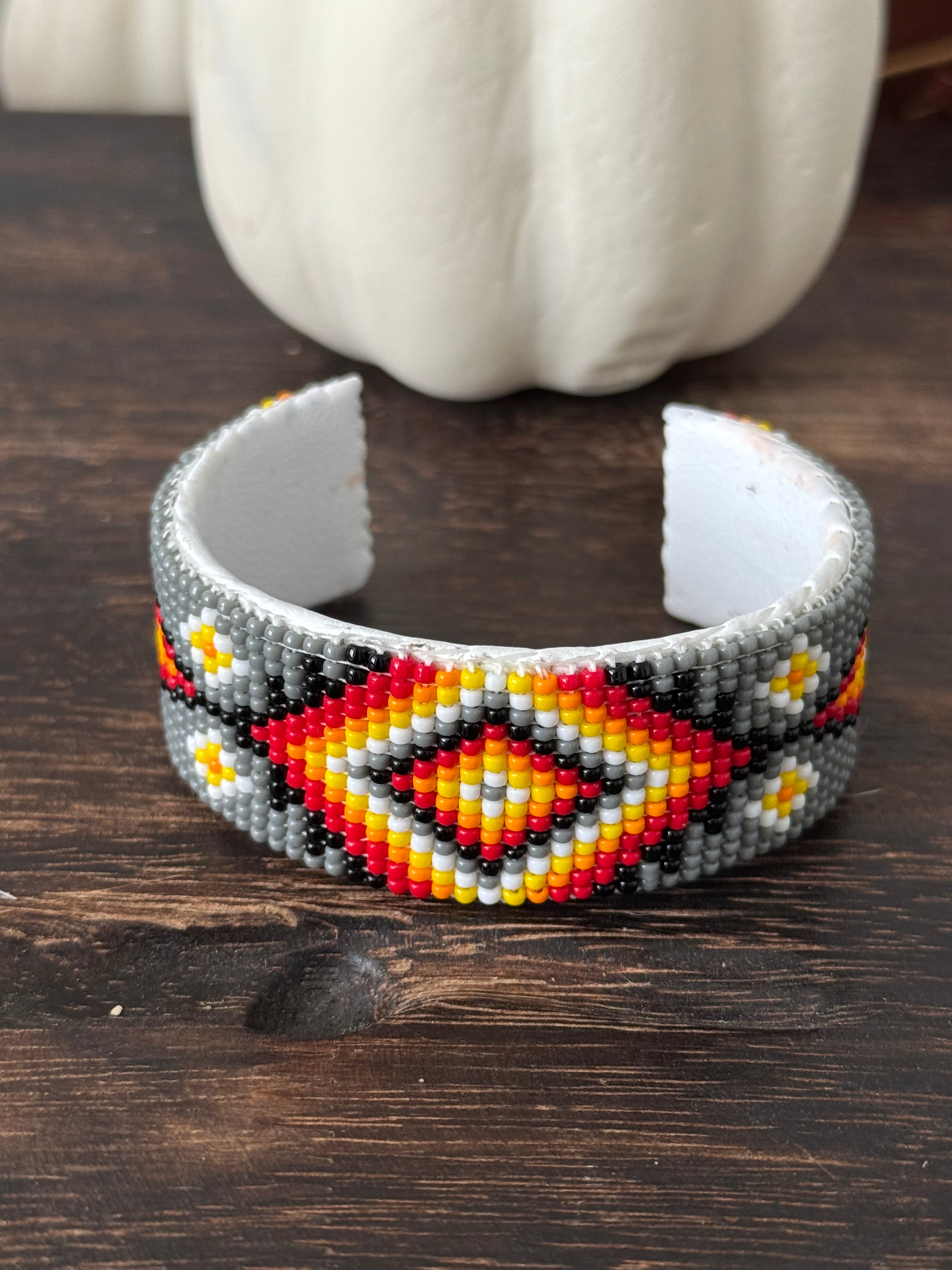 Navajo Made Beaded Bracelet Cuff