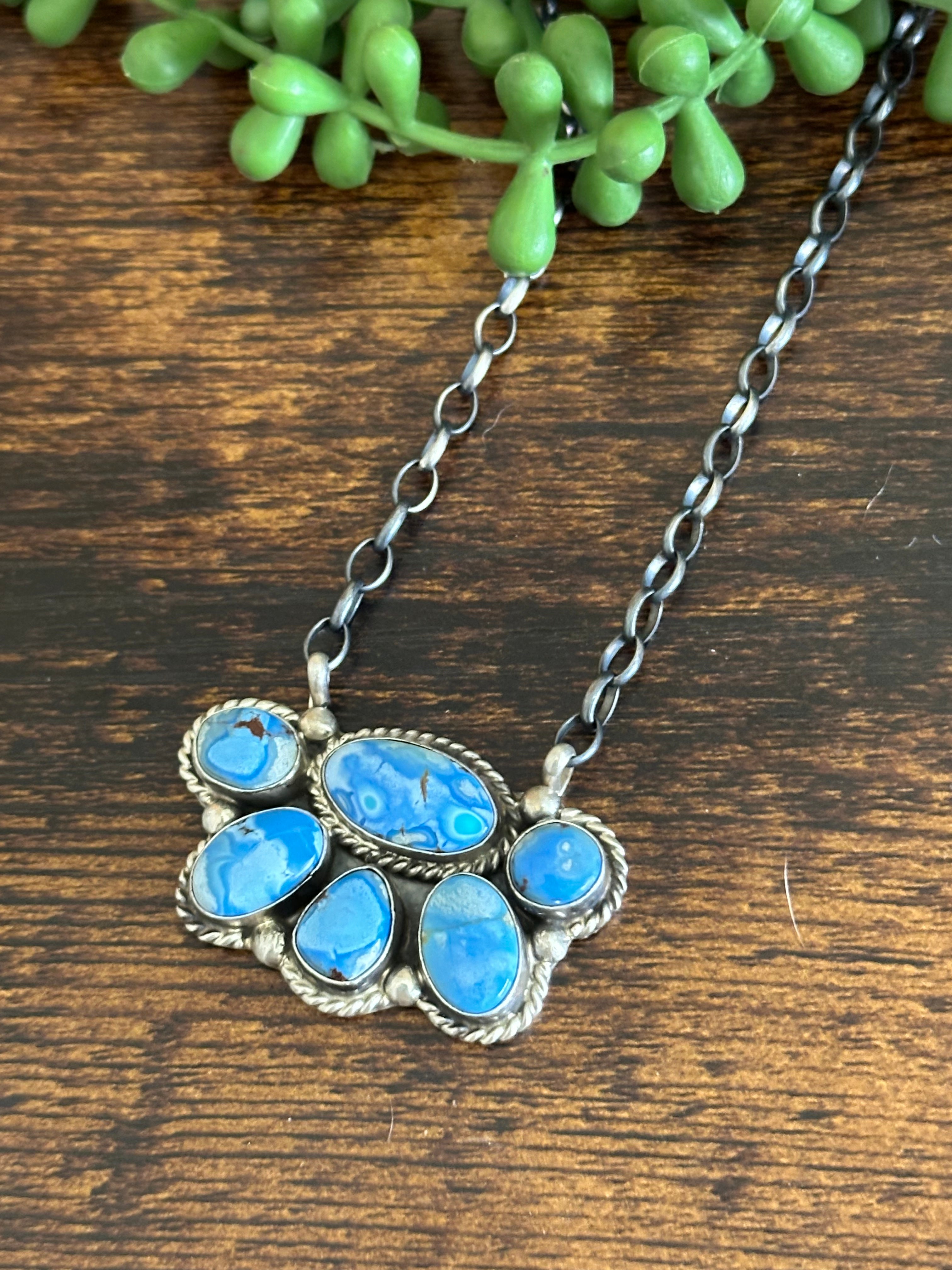 Augustine Largo Golden Hills Turquoise & Sterling Silver Necklace
