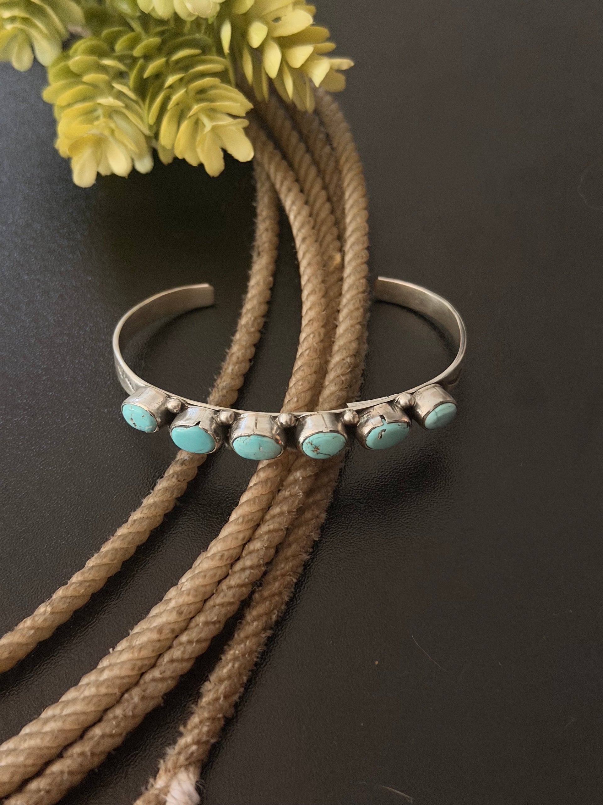 Danny Henio Royston Turquoise & Sterling Silver Cuff Bracelet