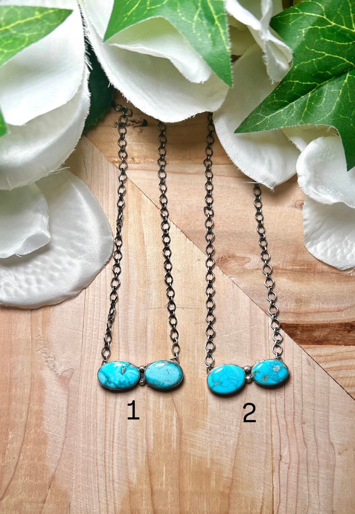 Navajo Made White Water Turquoise & Sterling Silver Necklace