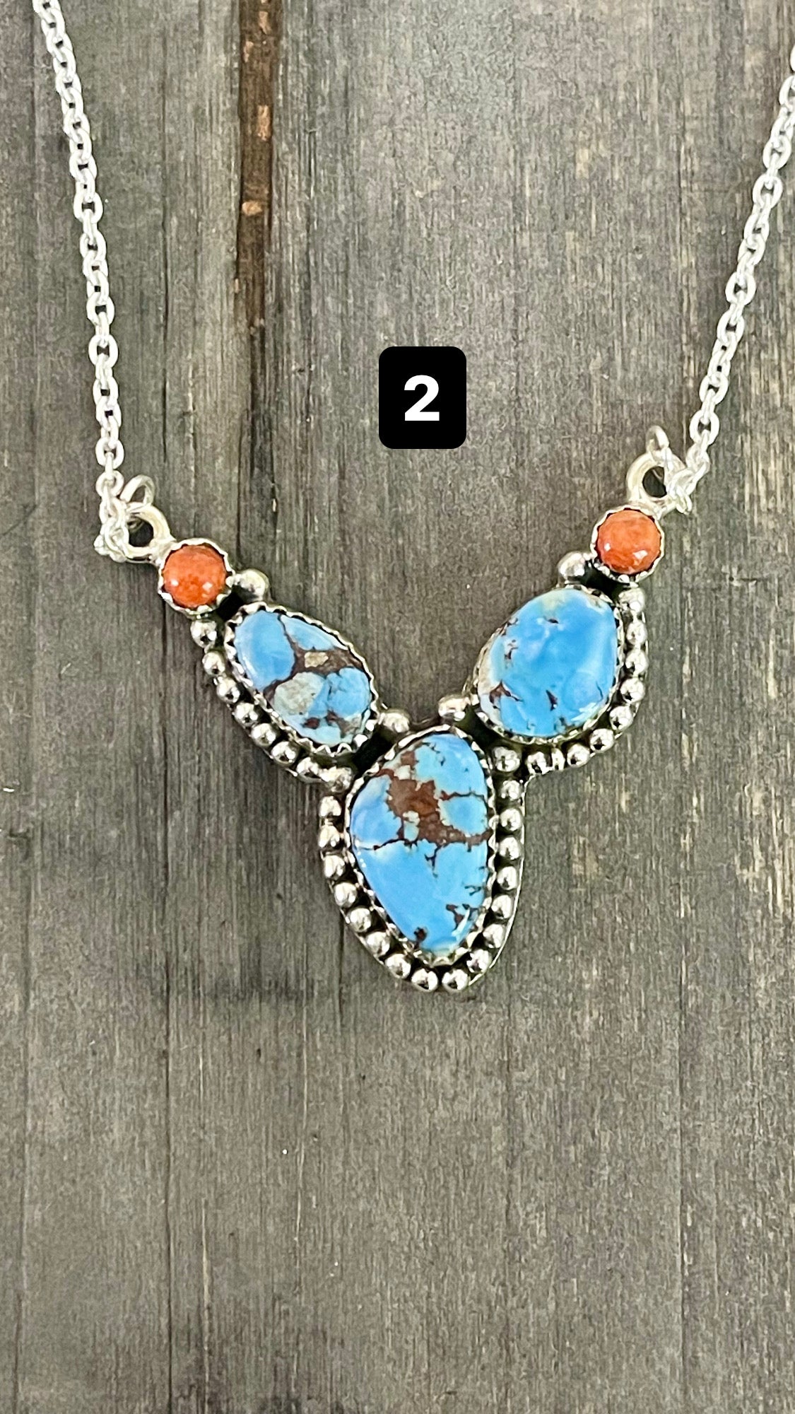 Southwest Handmade Multi Stone & Sterling Silver Necklace