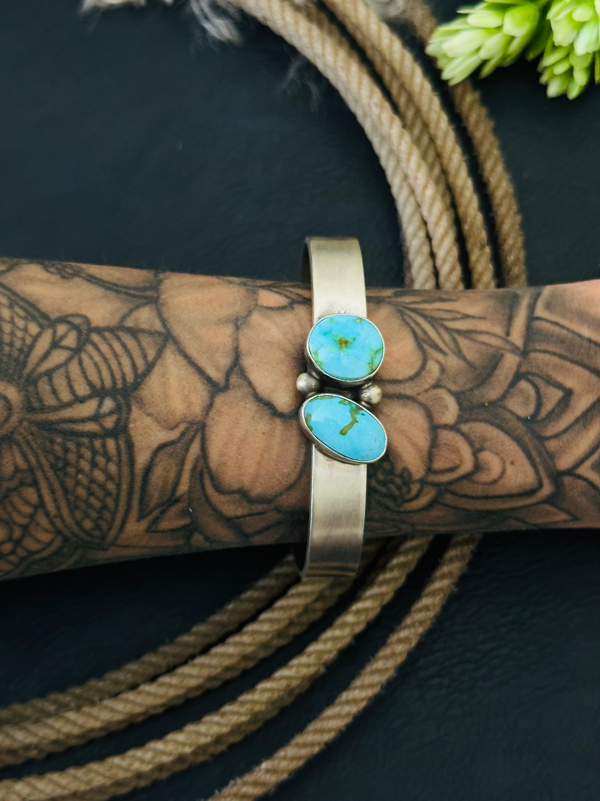 Kathleen Livingston Sonoran Mountain Turquoise & Sterling Silver Cuff Bracelet