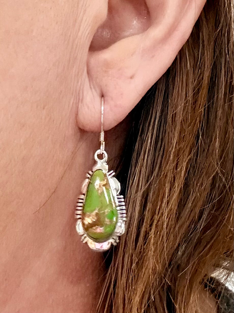 Southwest Handmade Mojave & Sterling Silver Earrings