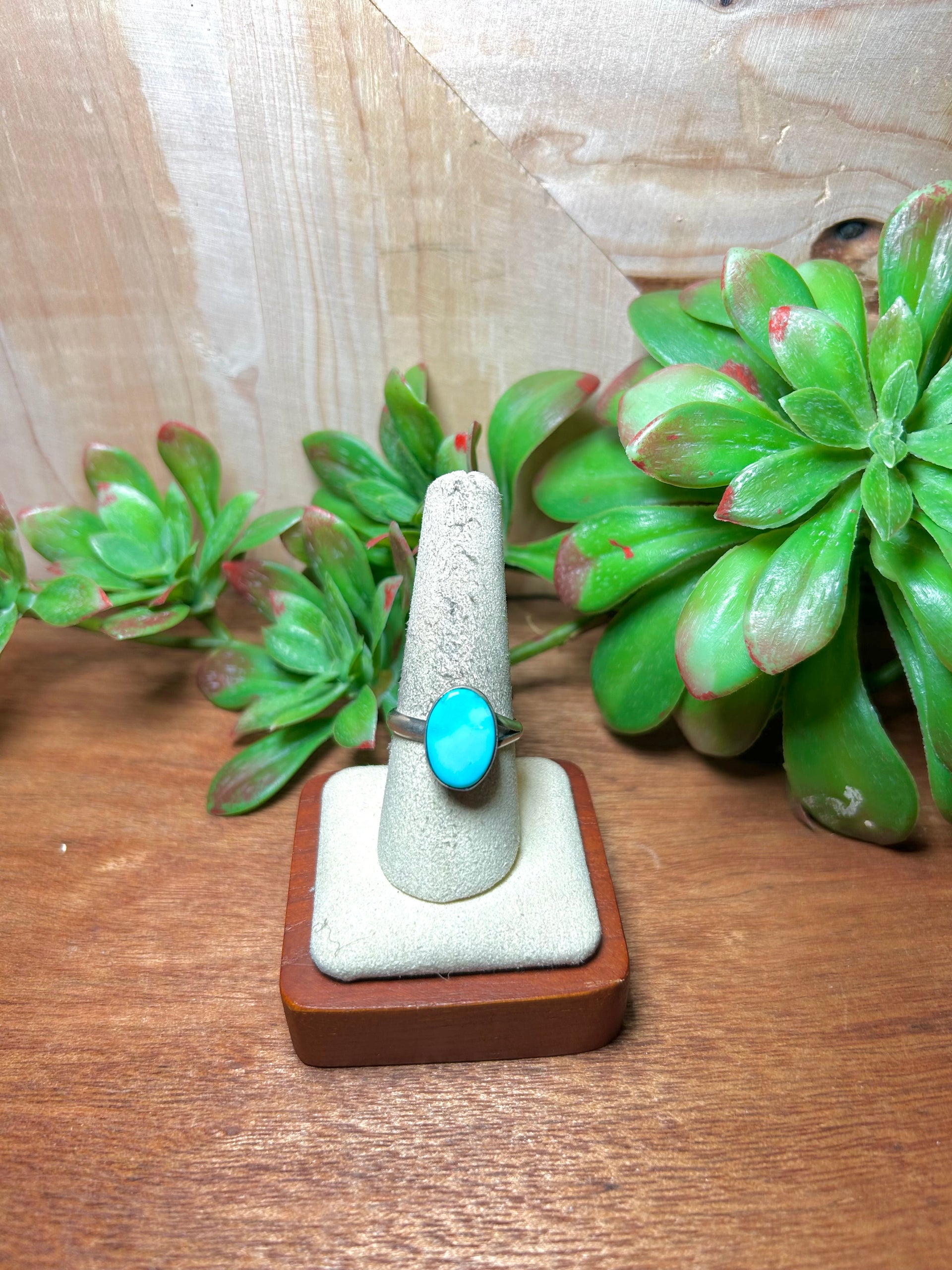 Scott Skeets Kingman Turquoise & Sterling Silver Adjustable Ring