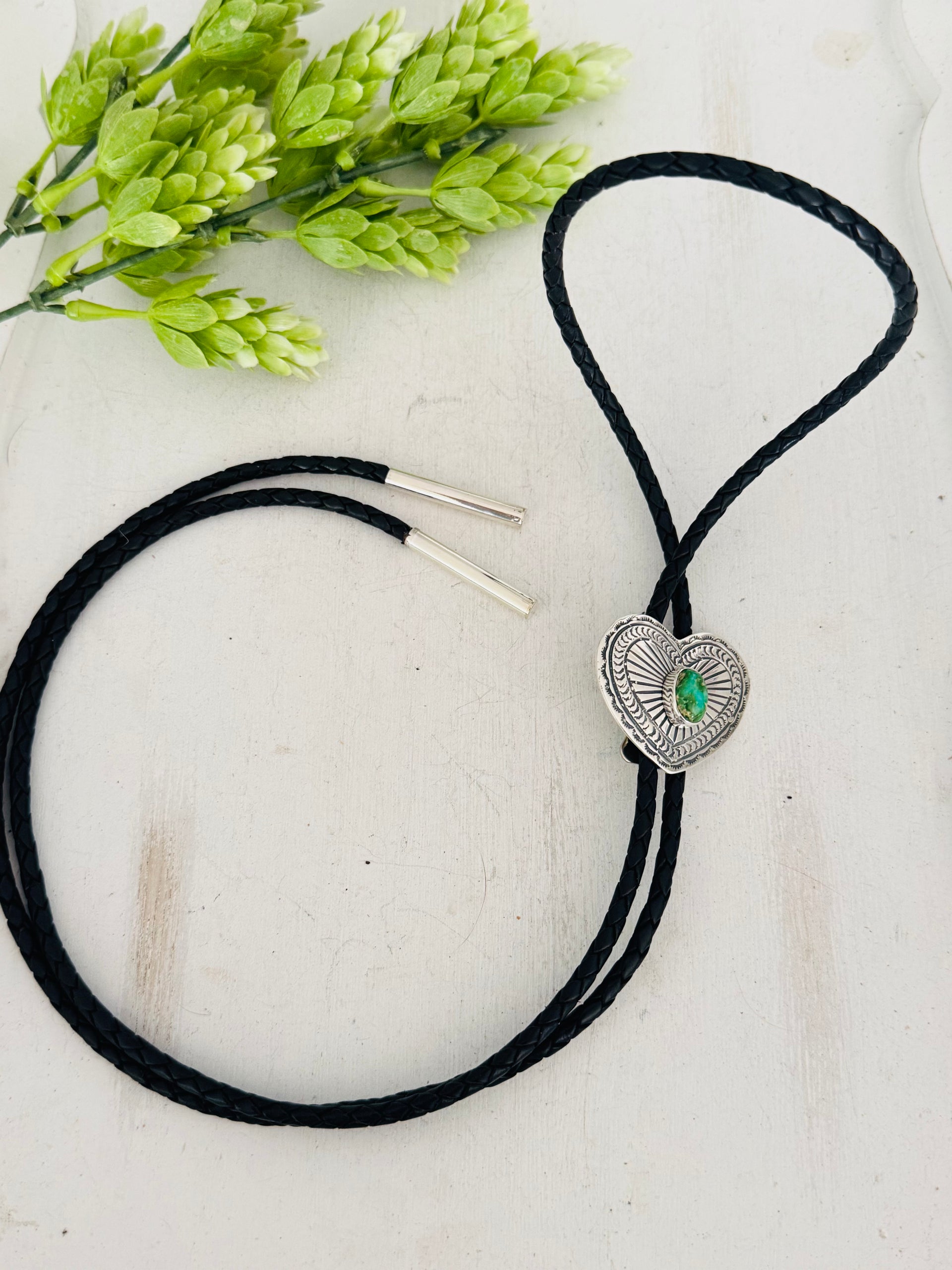 Jereme Delgarito Sonoran Gold Turquoise & Sterling Silver Bolo Tie