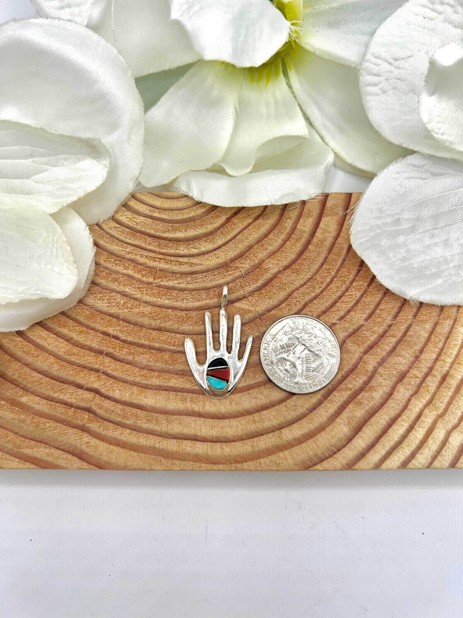 Joe Martinez Multi Stone & Sterling Silver Pendant