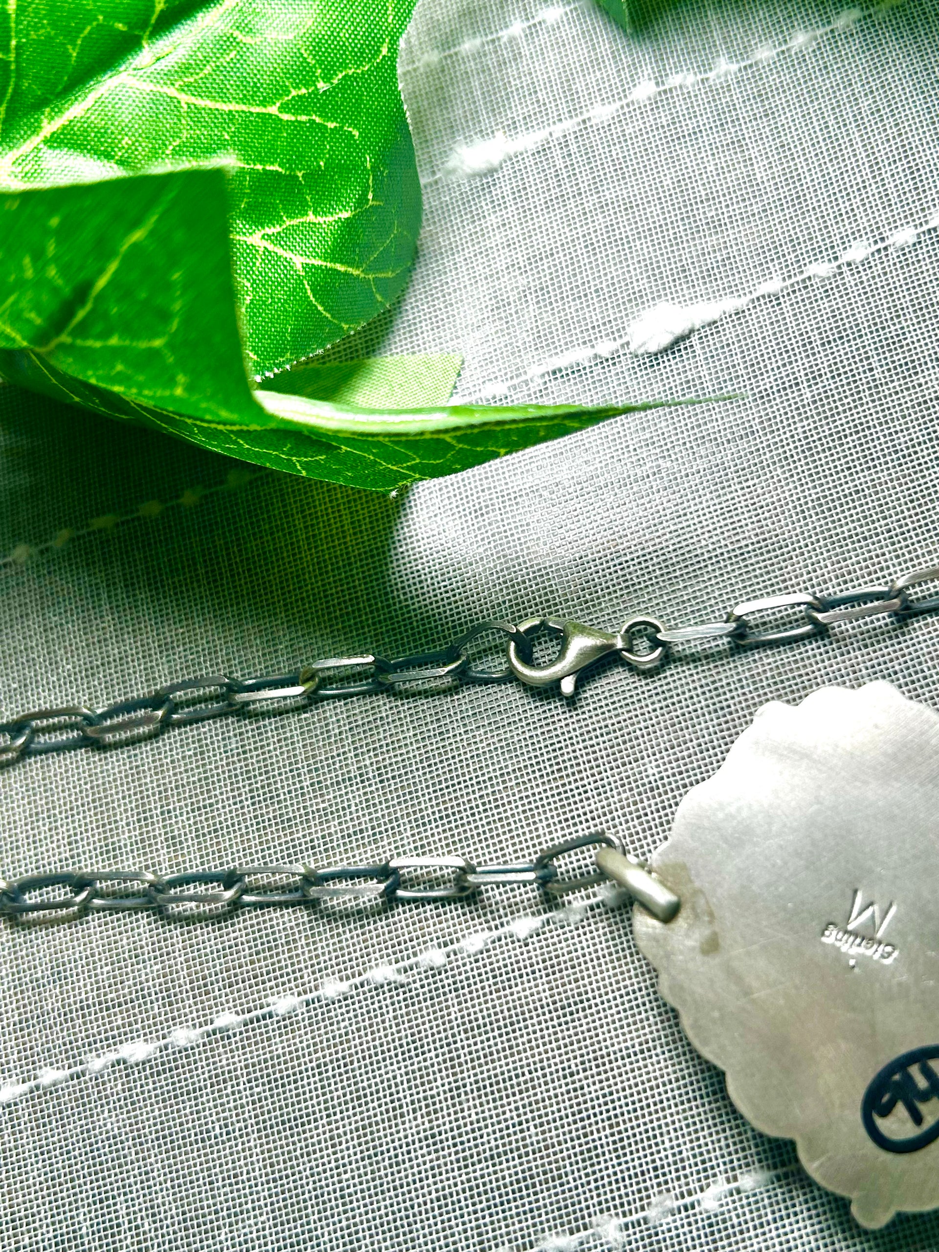 Navajo Made South Hill Turquoise & Sterling Silver Necklace