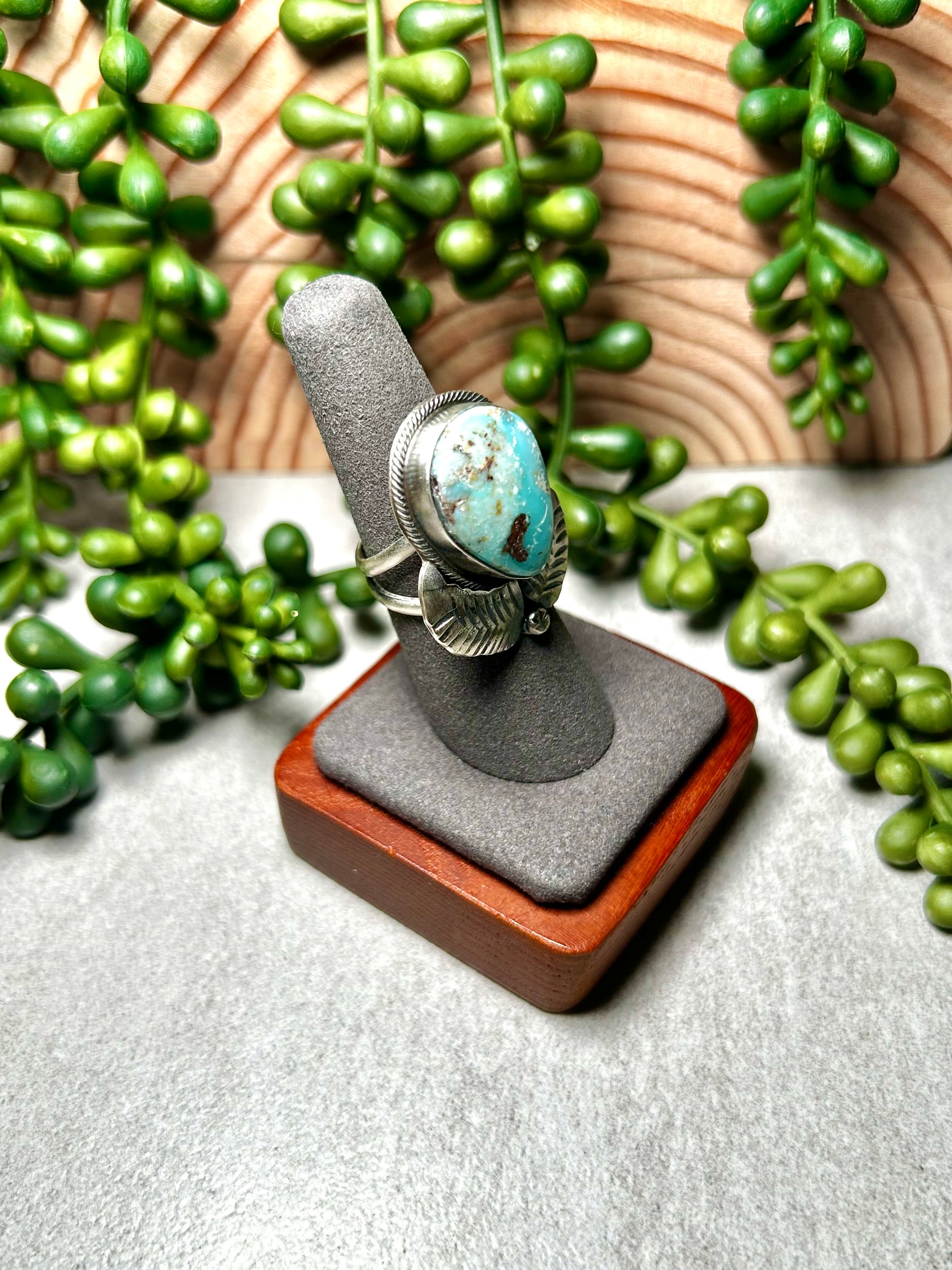 Kobe Martinez Dry Creek Turquoise& Sterling Silver Adjustable Ring