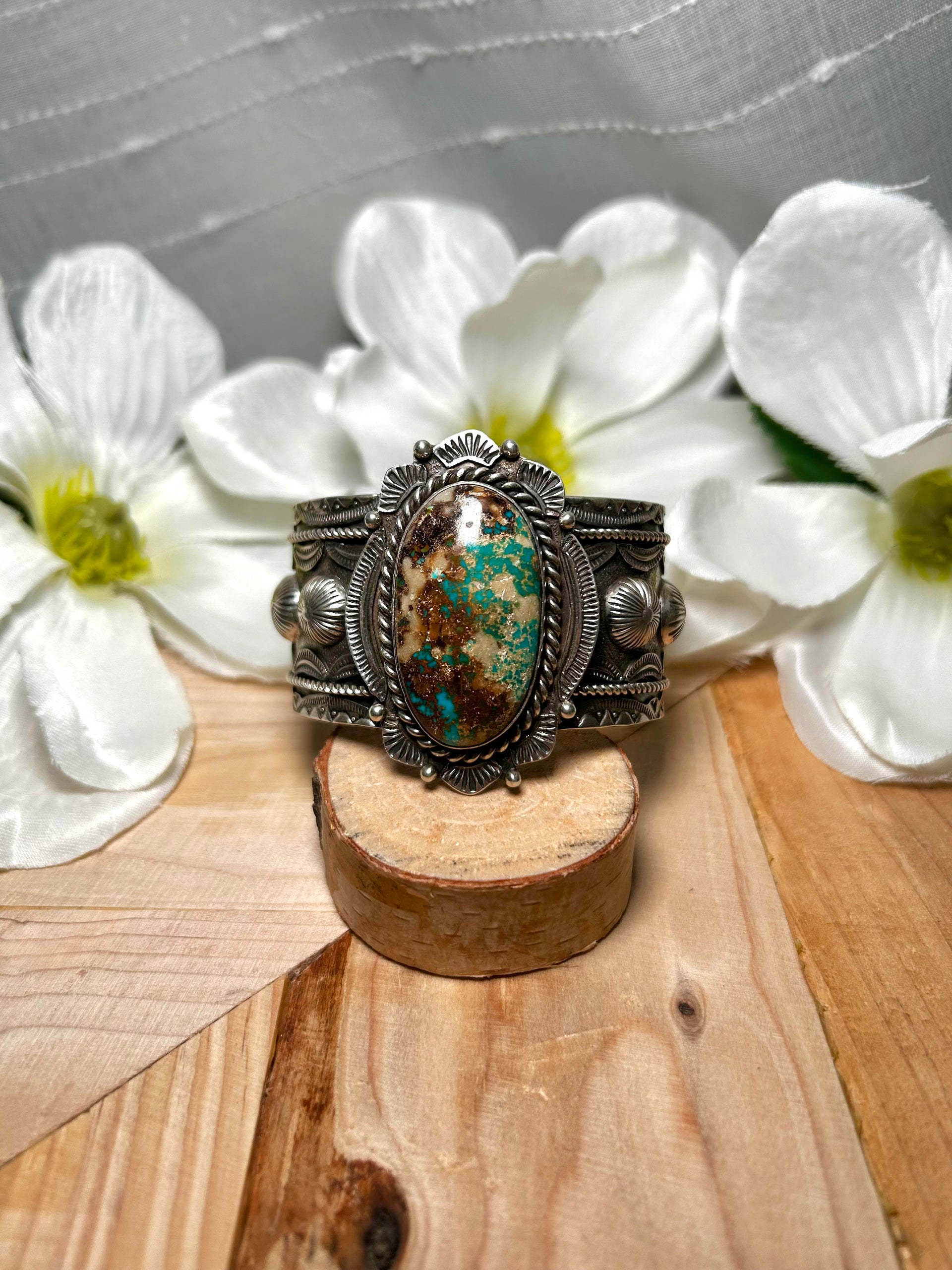 Garret Hale Royston Turquoise & Sterling Silver Cuff Bracelet