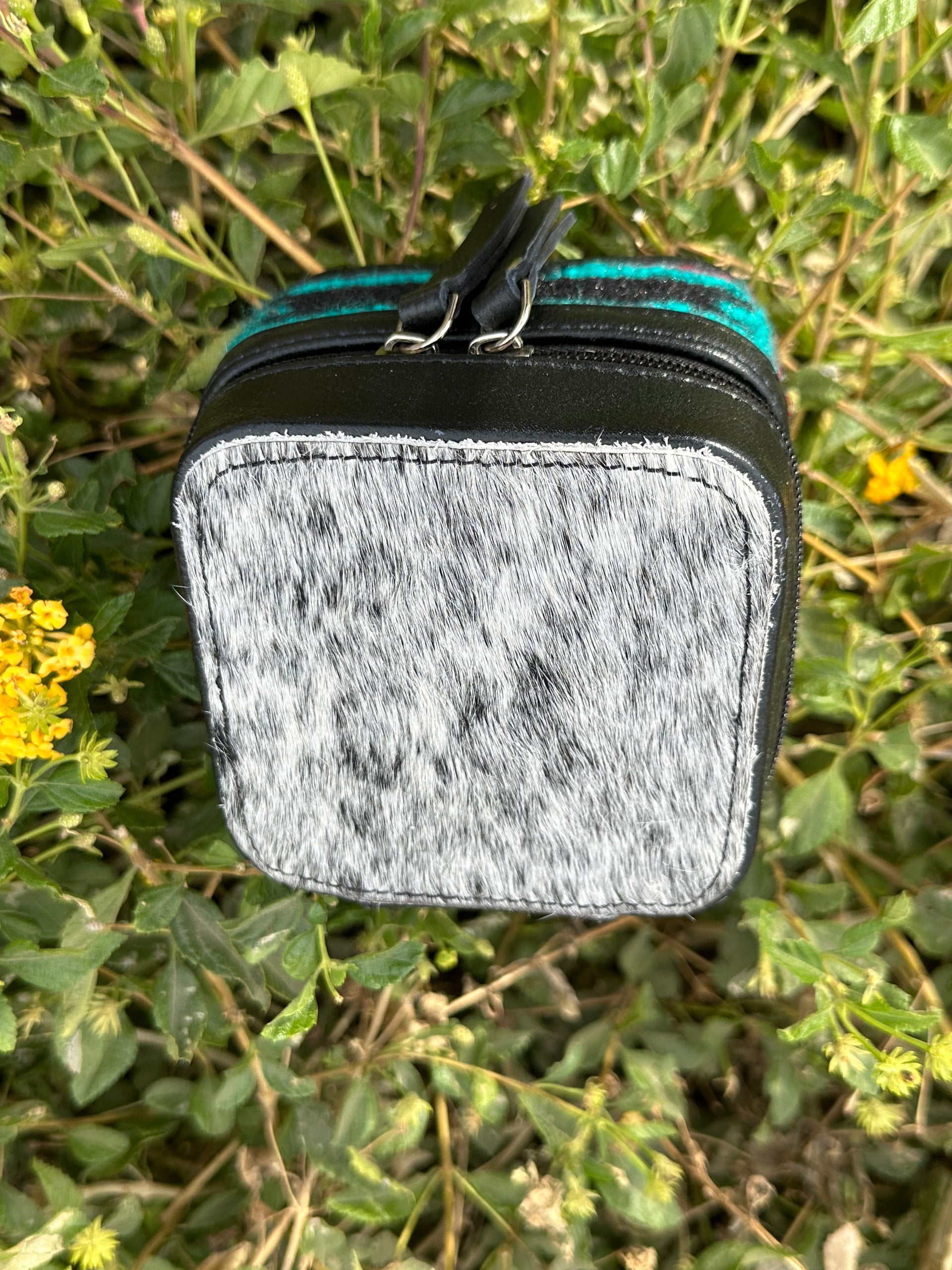 Genuine Leather Cowhide & Saddle Bag Jewelry Box