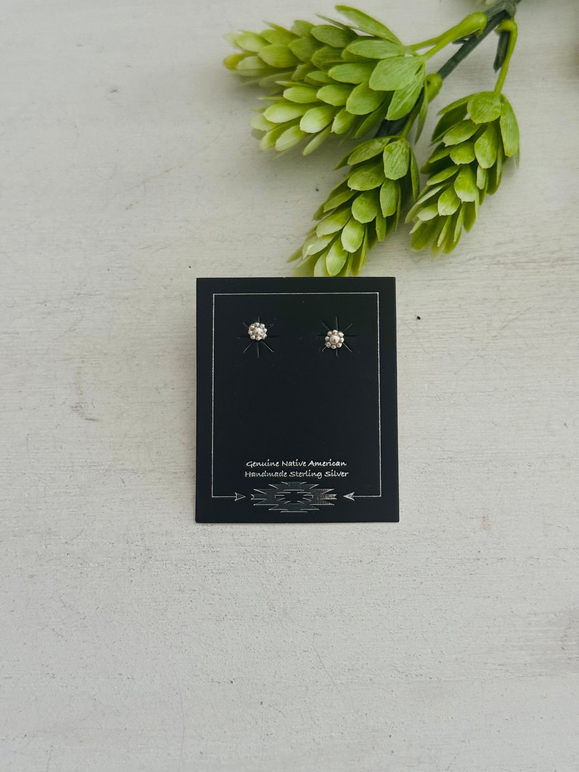 Navajo Made Sterling Silver Post Earrings