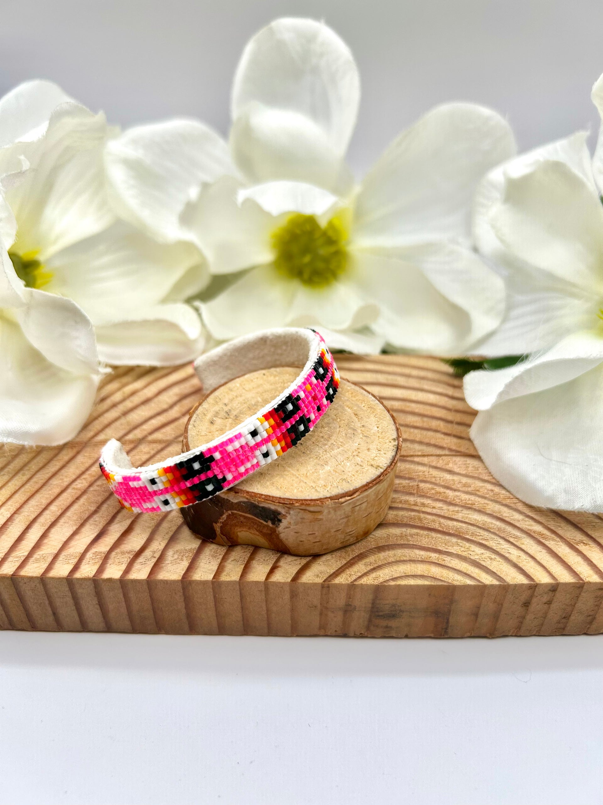 Navajo Made Beaded Cuff Bracelet