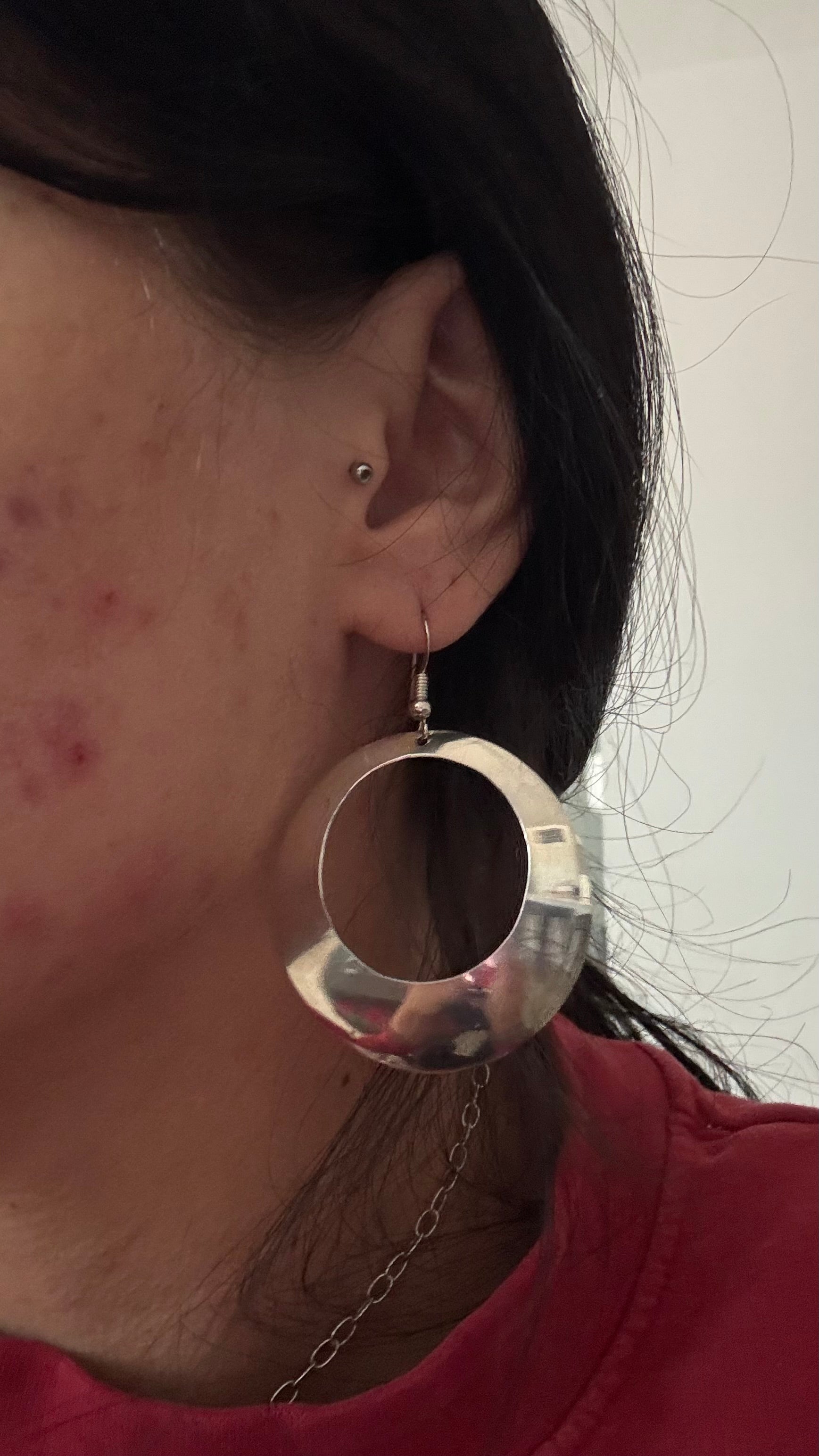 Navajo Made Sterling Silver Dangle Earrings