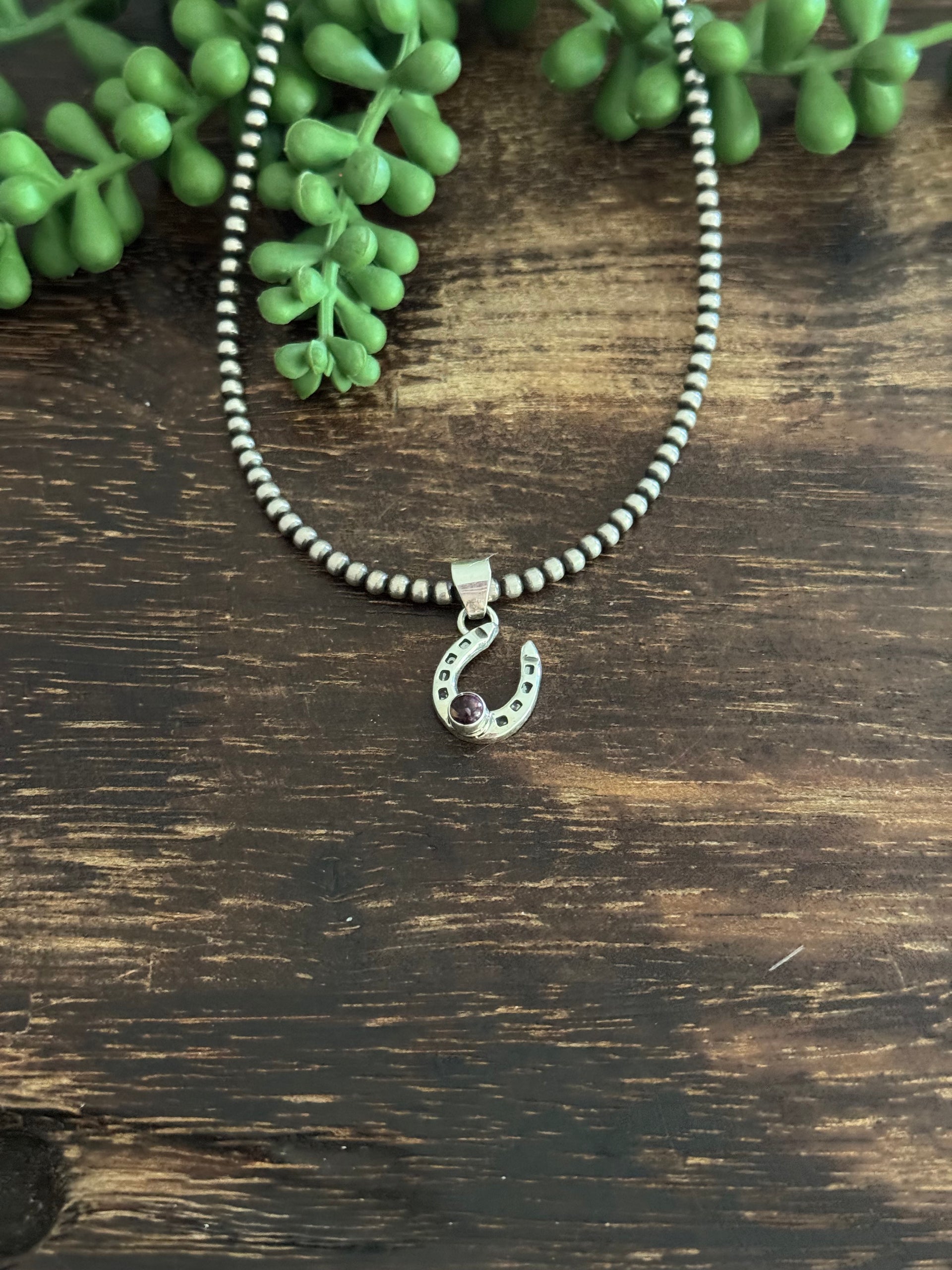 Navajo Made Purple Spiny Oyster & Sterling Silver Pendant