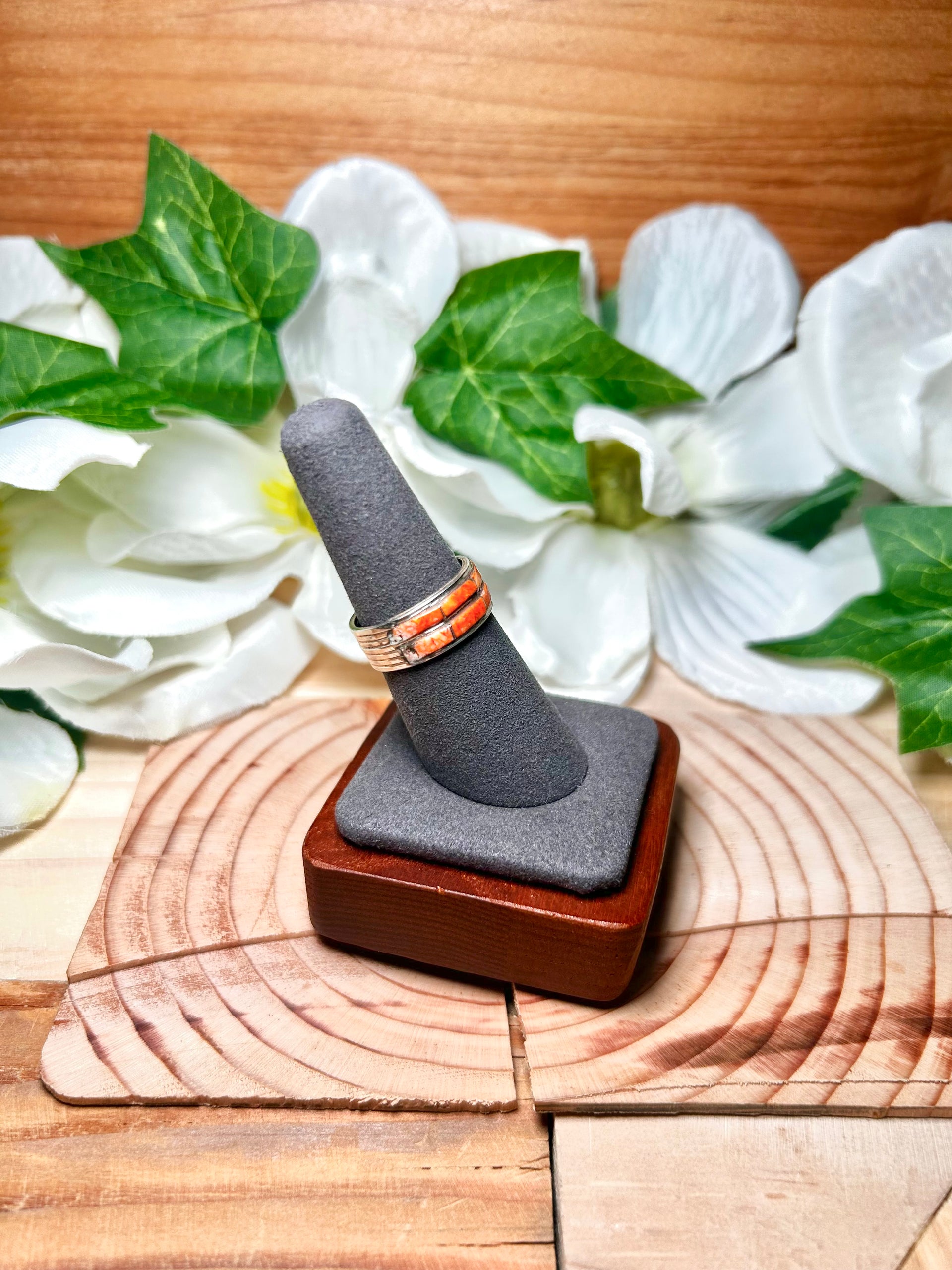 Debbie Livingston Spiny Oyster & Sterling Silver Ring