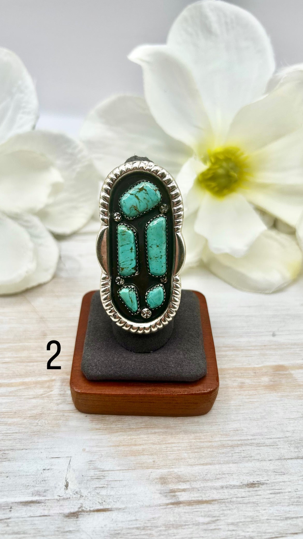 Zuni Made Kingman Turquoise & Sterling Silver Ring
