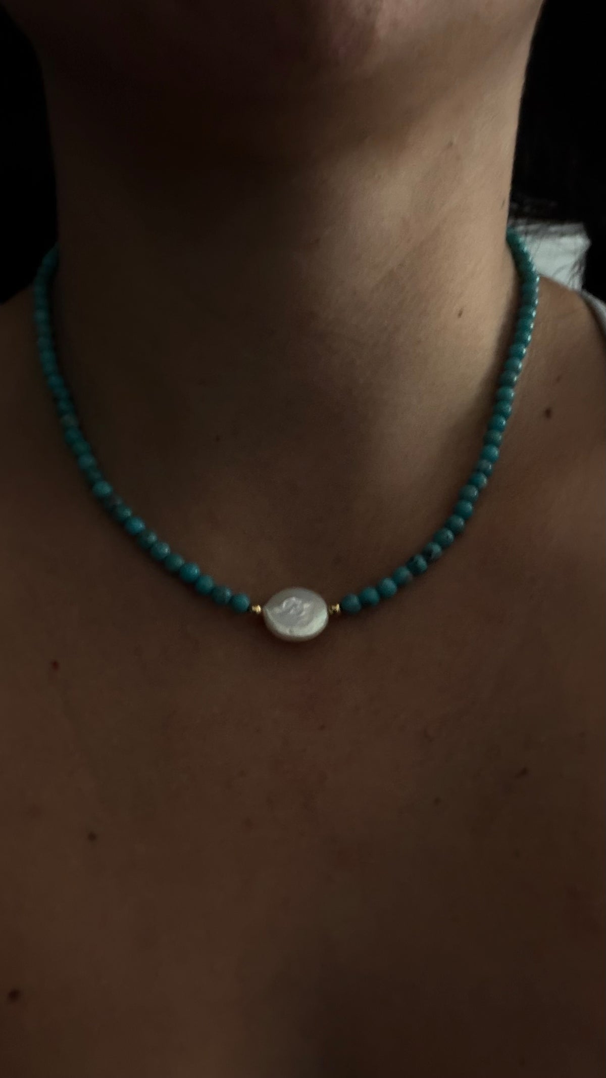 Navajo Strung Multi Stone & Sterling Silver & 14K Gold Plated Beaded 16” Necklace