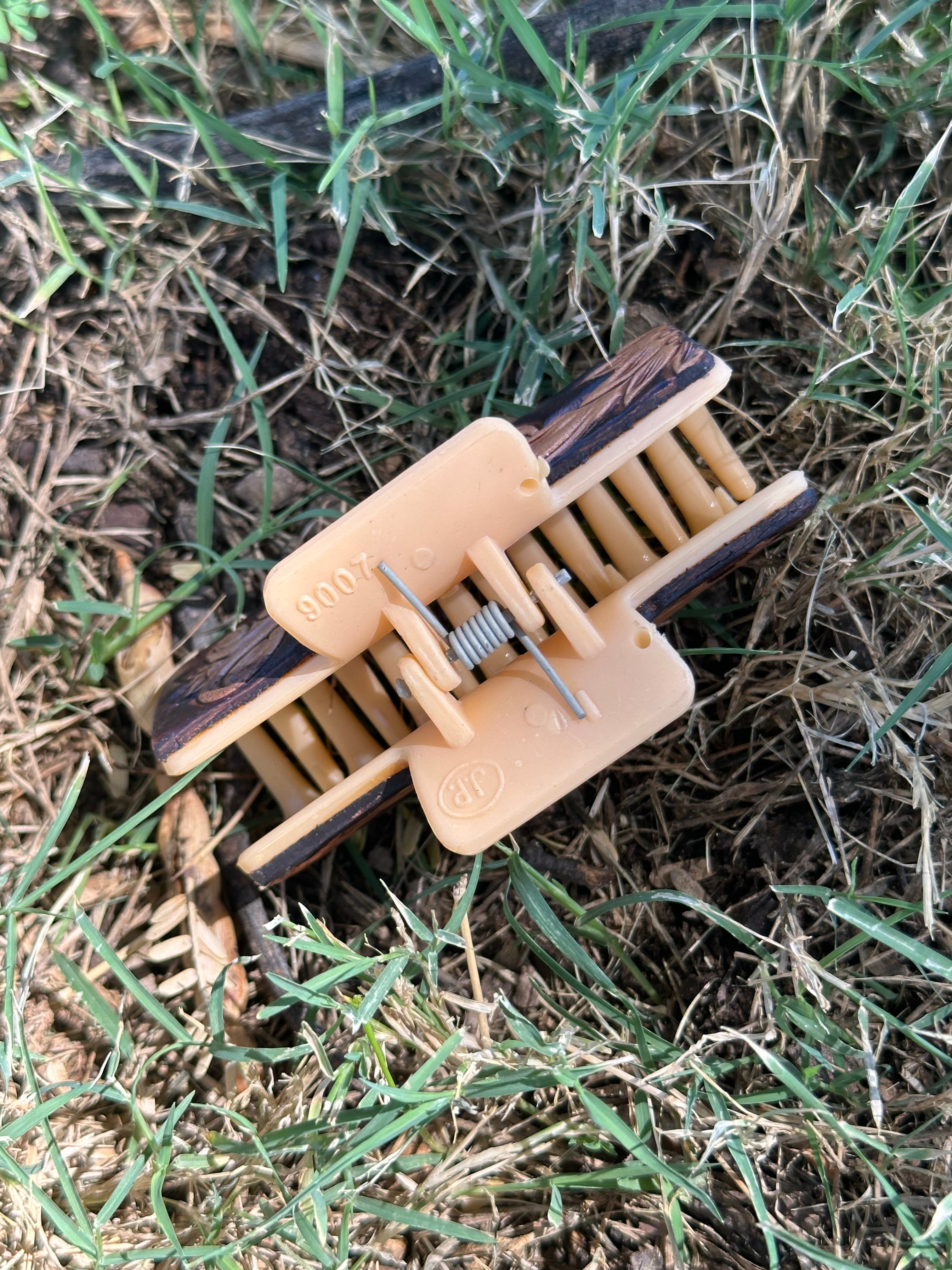 Genuine Tooled Leather Hair Clip