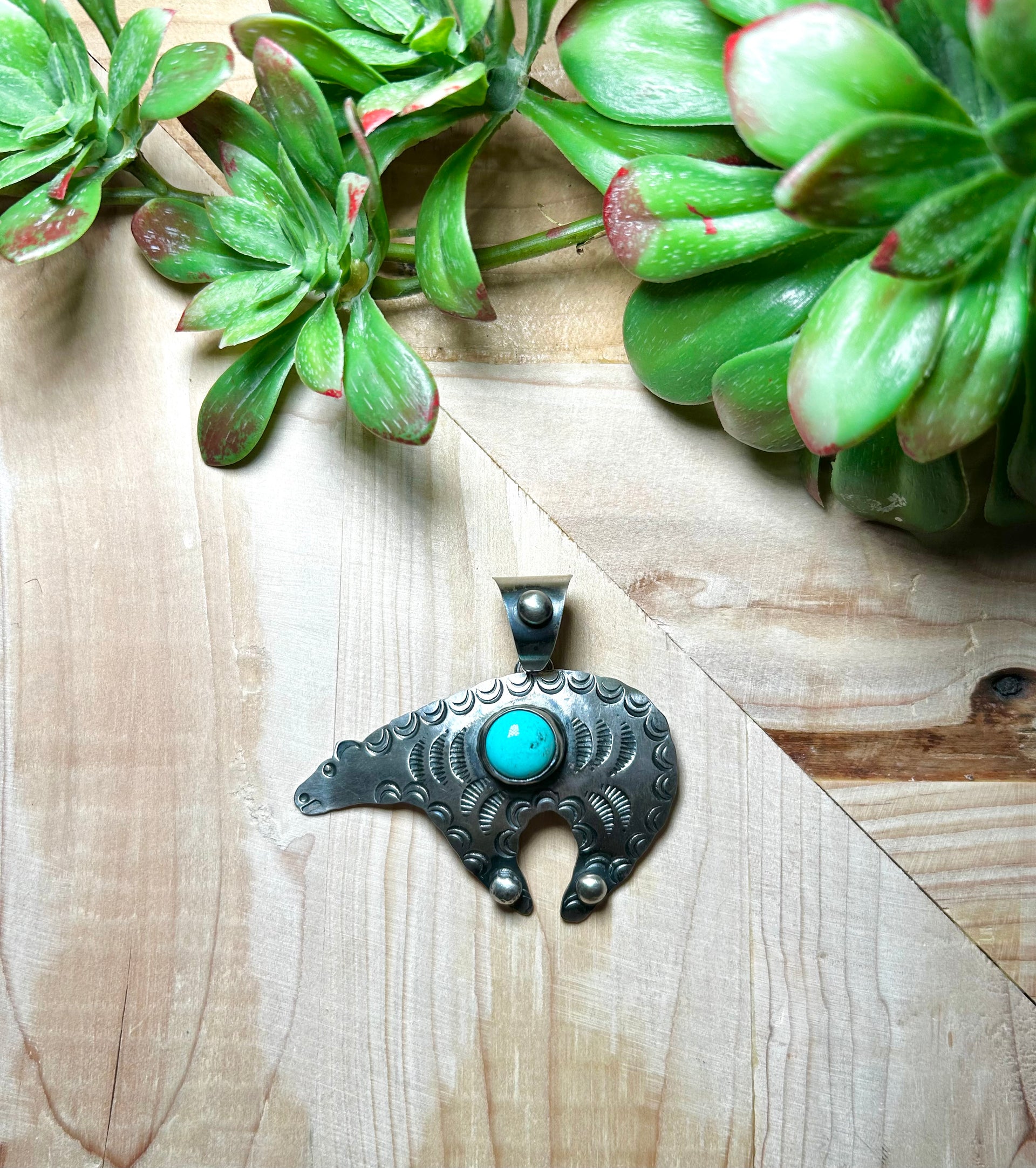 Chimney Butte Kingman Turquoise & Sterling Silver Pendant