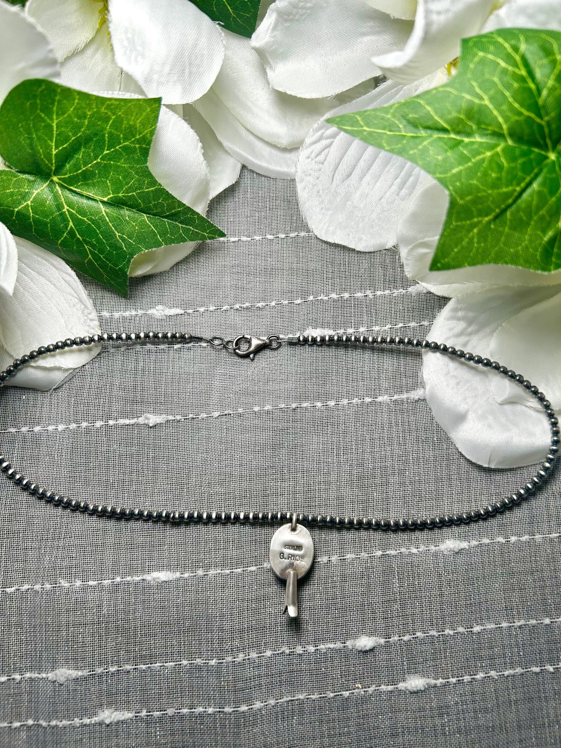 George Rios Blue Ridge Turquoise & Sterling Silver Necklace