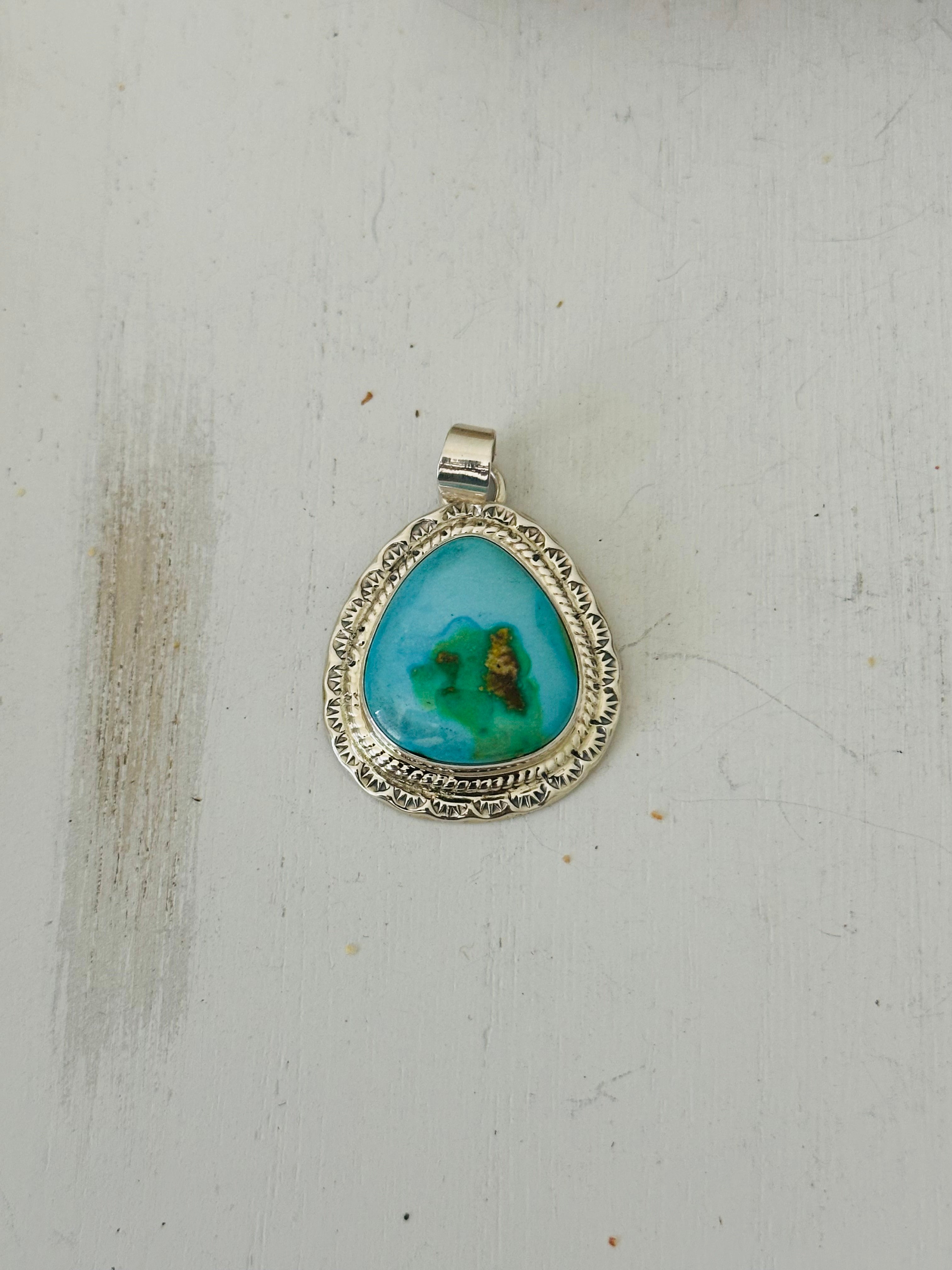 Thomas Francisco Sonoran Mountain Turquoise & Sterling Silver Pendant