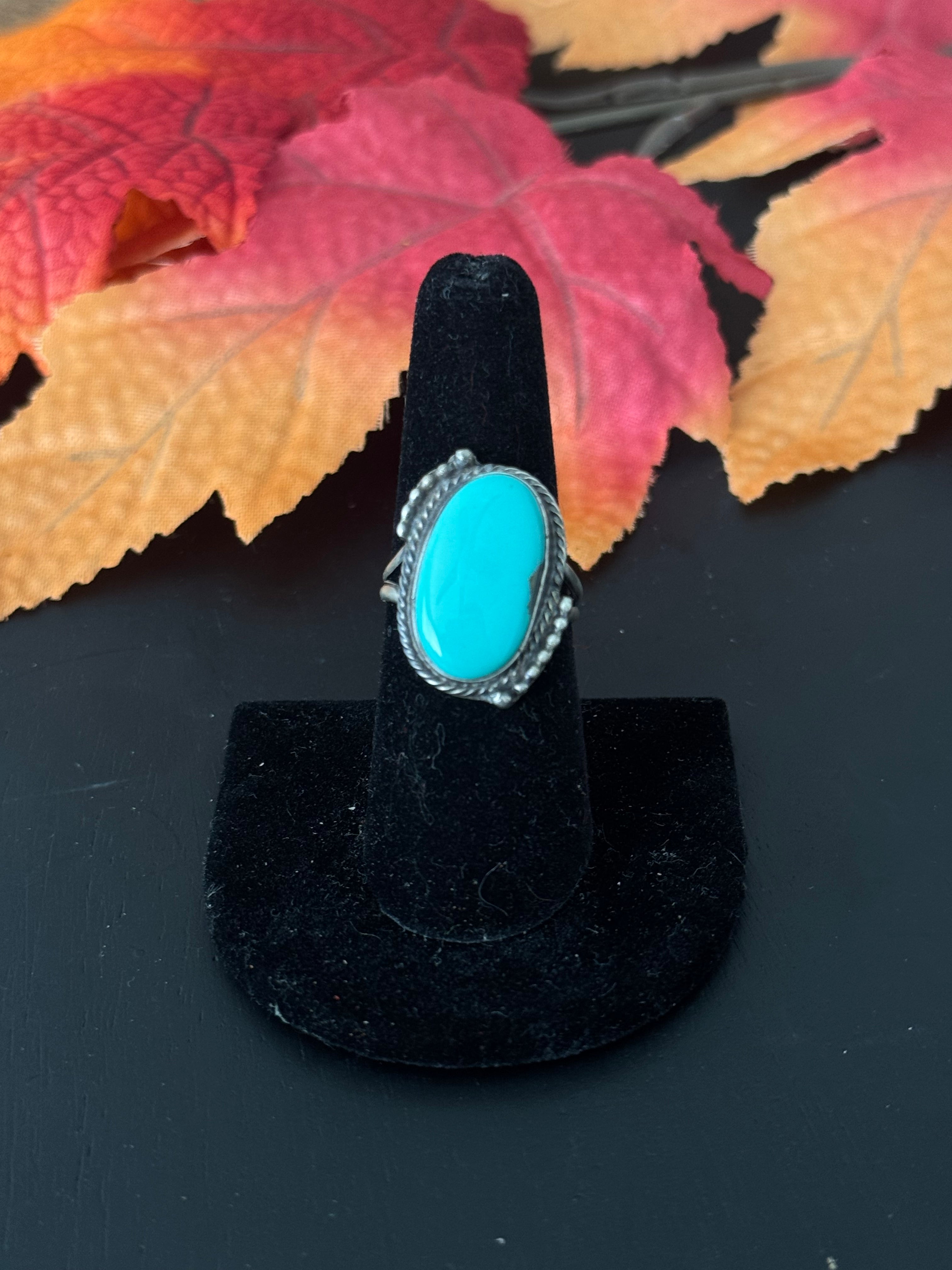 Navajo Made Turquoise & Sterling Silver Ring