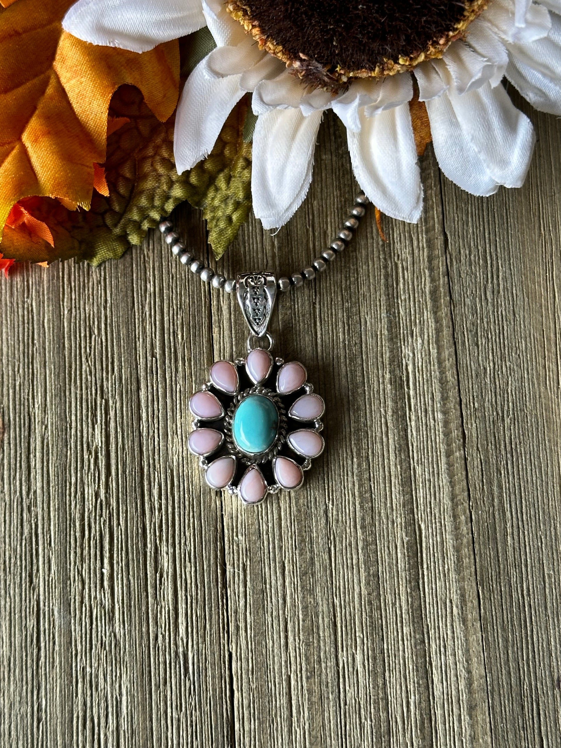 Southwest Handmade Multi Stone & Sterling Silver Pendant
