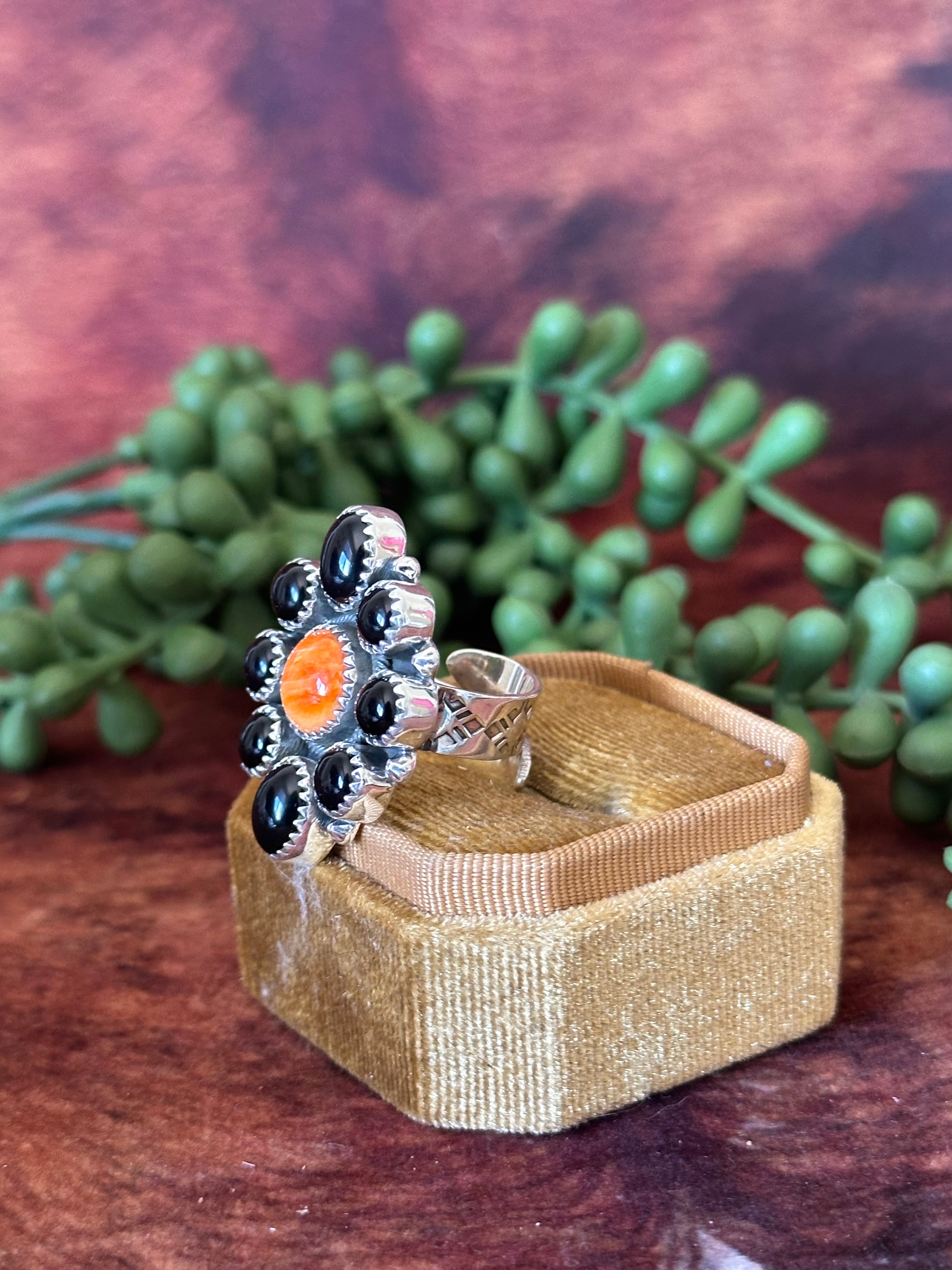 Tony Yazzie Multi Stone & Sterling Silver Adjustable Ring