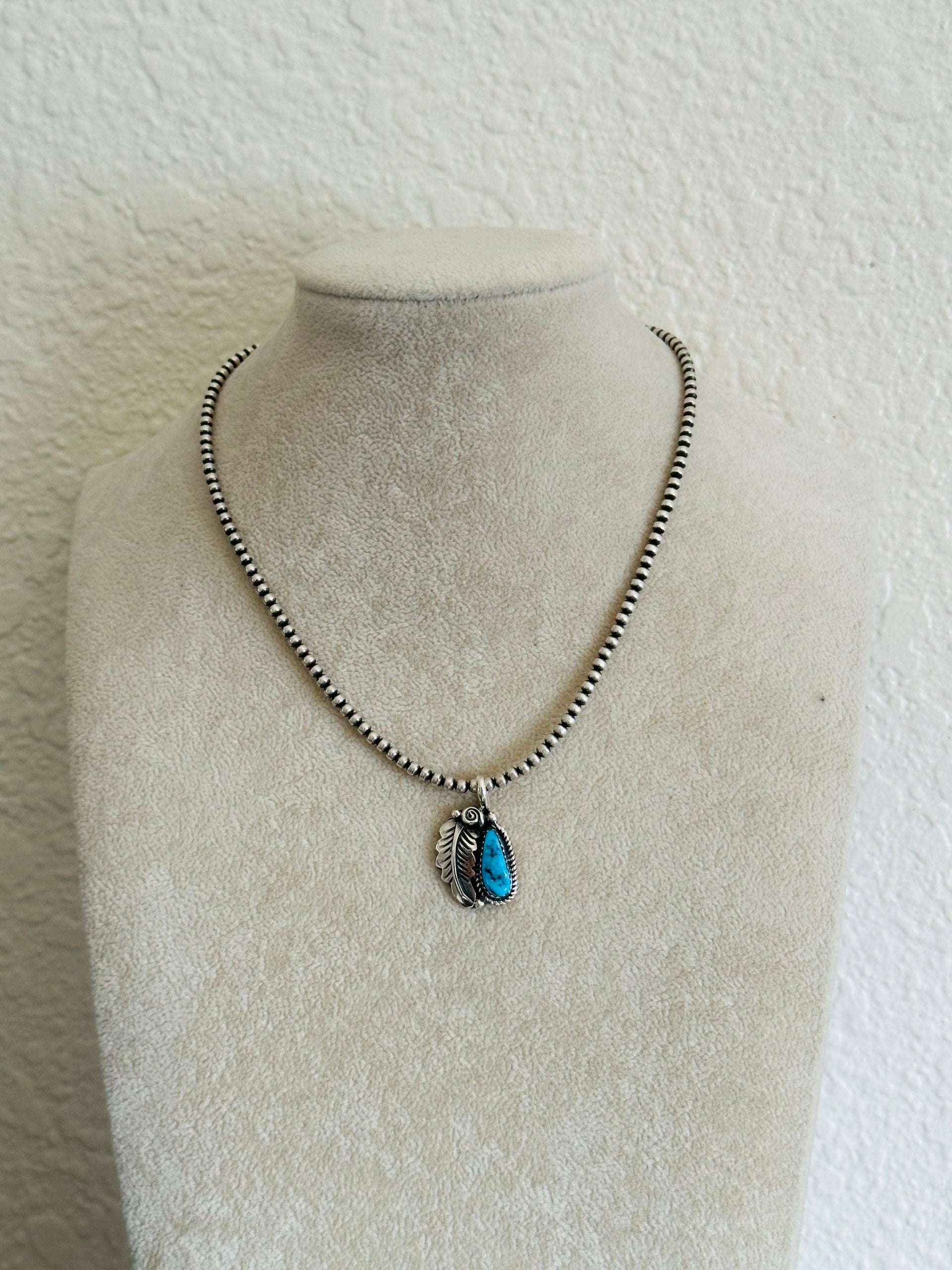 Julia Etsitty Kingman Turquoise & Sterling Silver Pendants