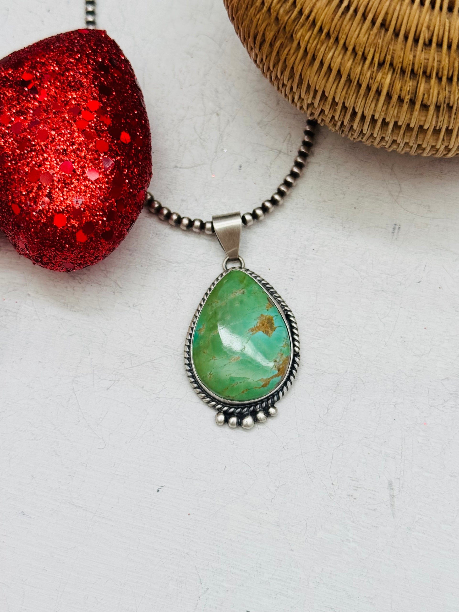 Judith Dixon Kingman Turquoise & Sterling Silver Pendant