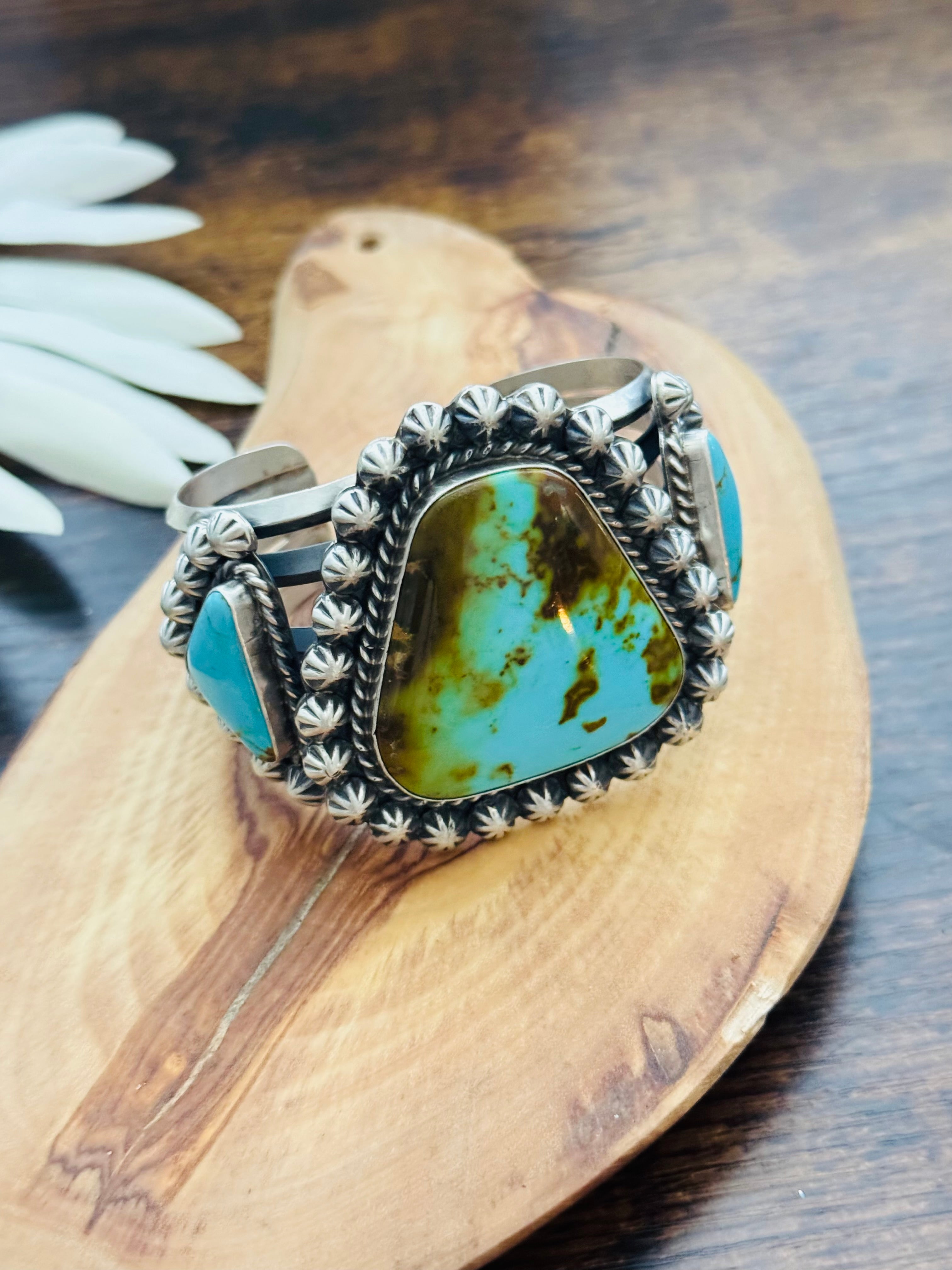 Augustine Largo Kingman Turquoise & Sterling Silver Cuff Bracelet