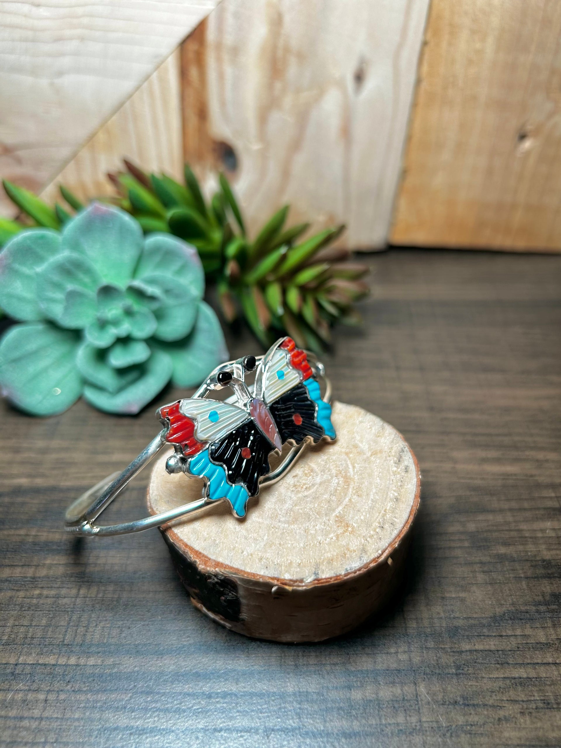 Tamara Pinto Multi Stone & Sterling Silver Cuff Bracelet