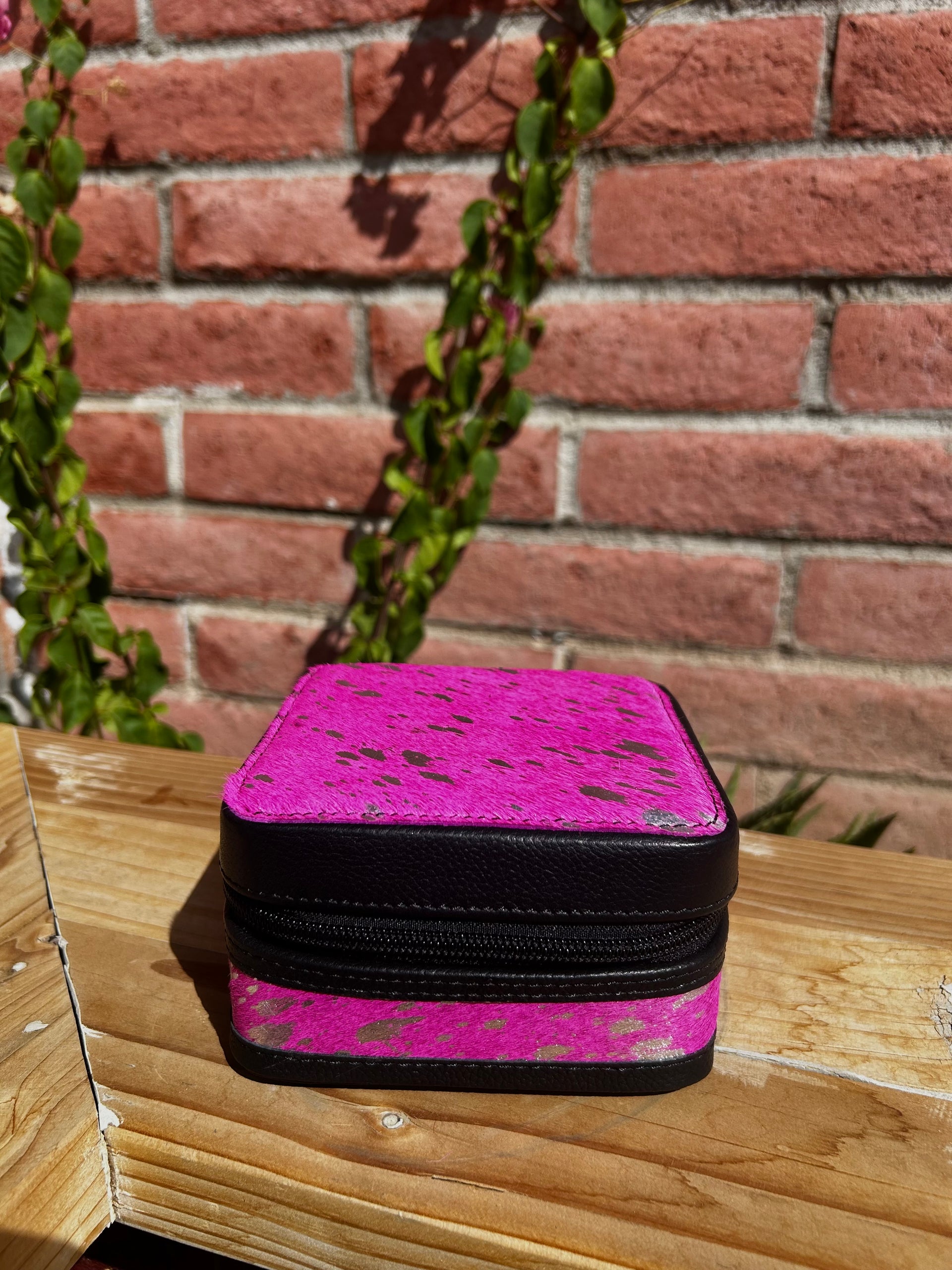 Genuine Leather Cowhide Jewelry Box